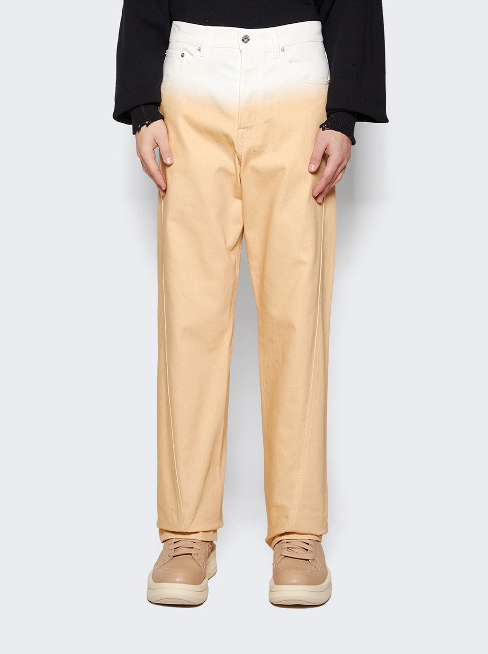 Twisted Pants With A Gradient Effect Abricotine - 3