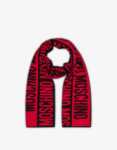 Moschino LOGO BANDS WOOL SCARF outlook