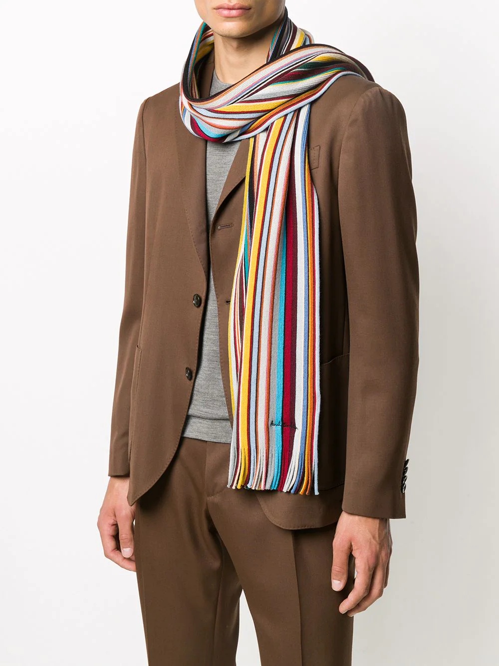 striped wool scarf - 2