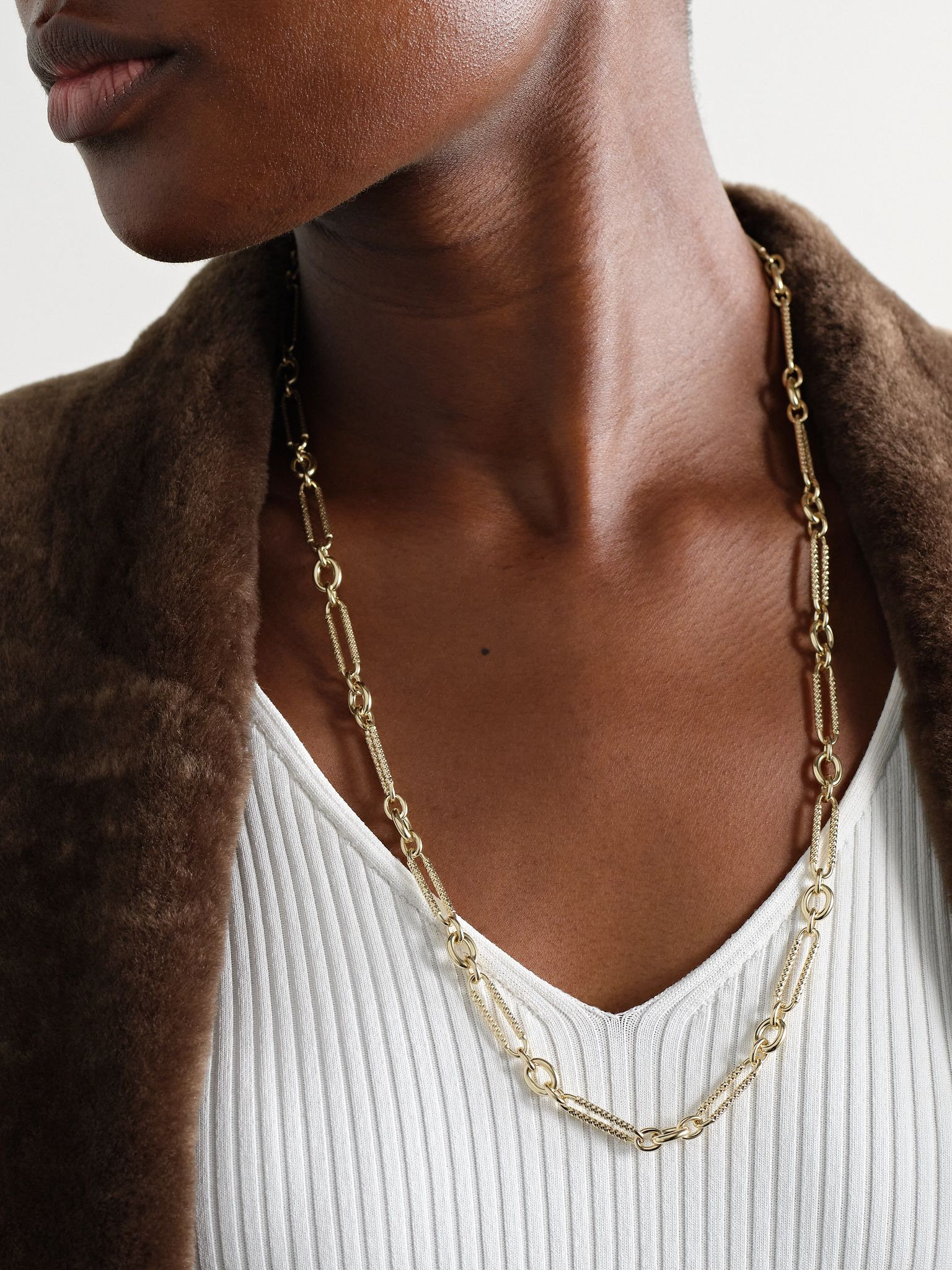 Extra Small Links 14-karat gold necklace Gold - 2
