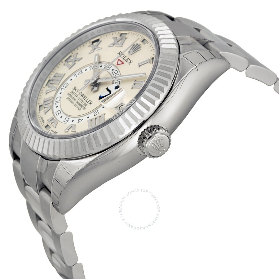 Rolex Sky Dweller Ivory Dial 18K White Gold Oyster Bracelet Automatic Men's Watch 326939IVRO - 2