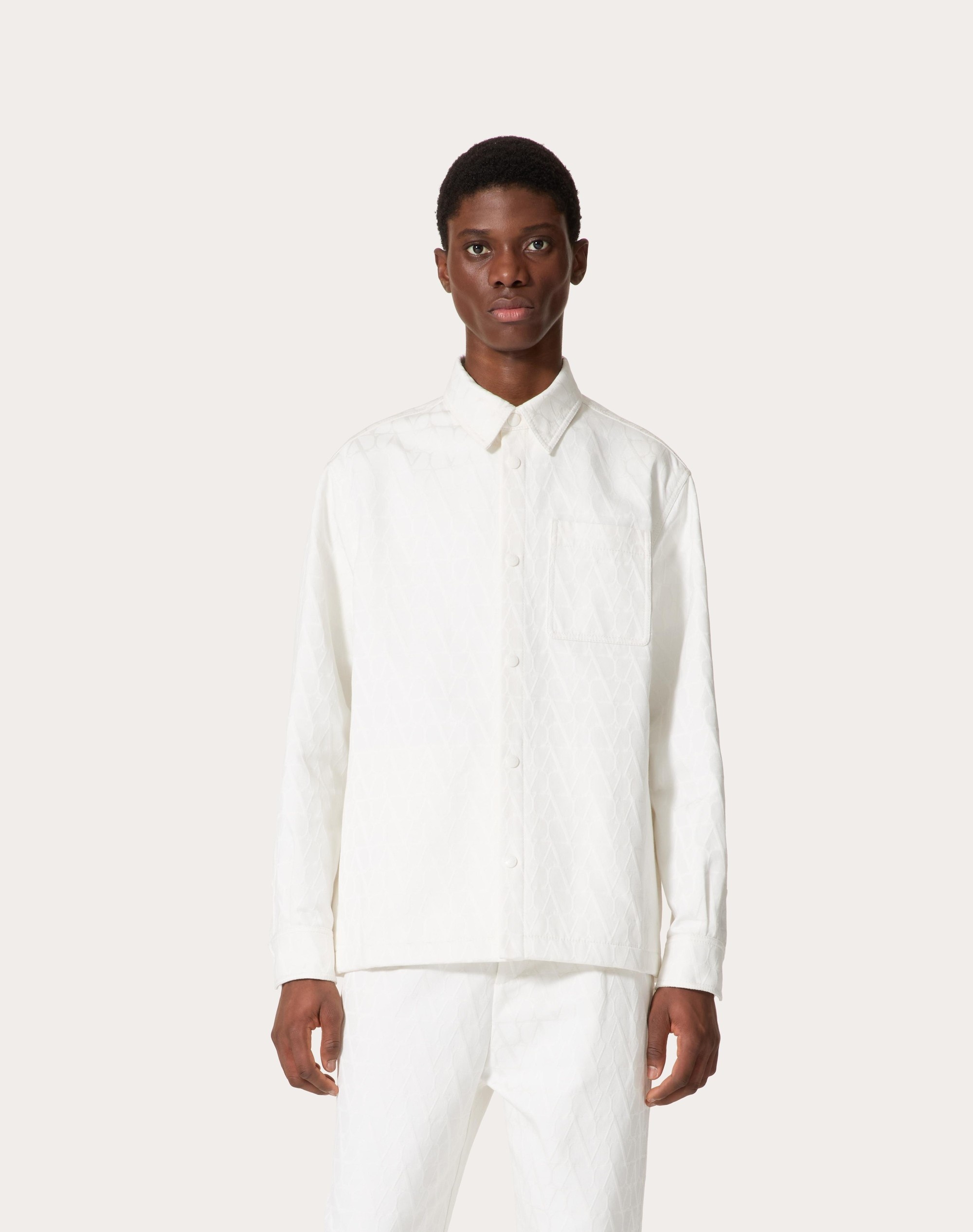 TOILE ICONOGRAPHE PATTERN COTTON CANVAS OVERSHIRT - 3