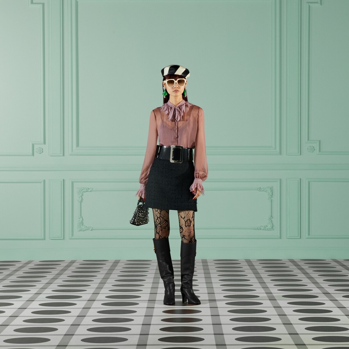 Wool tweed mini skirt - 2