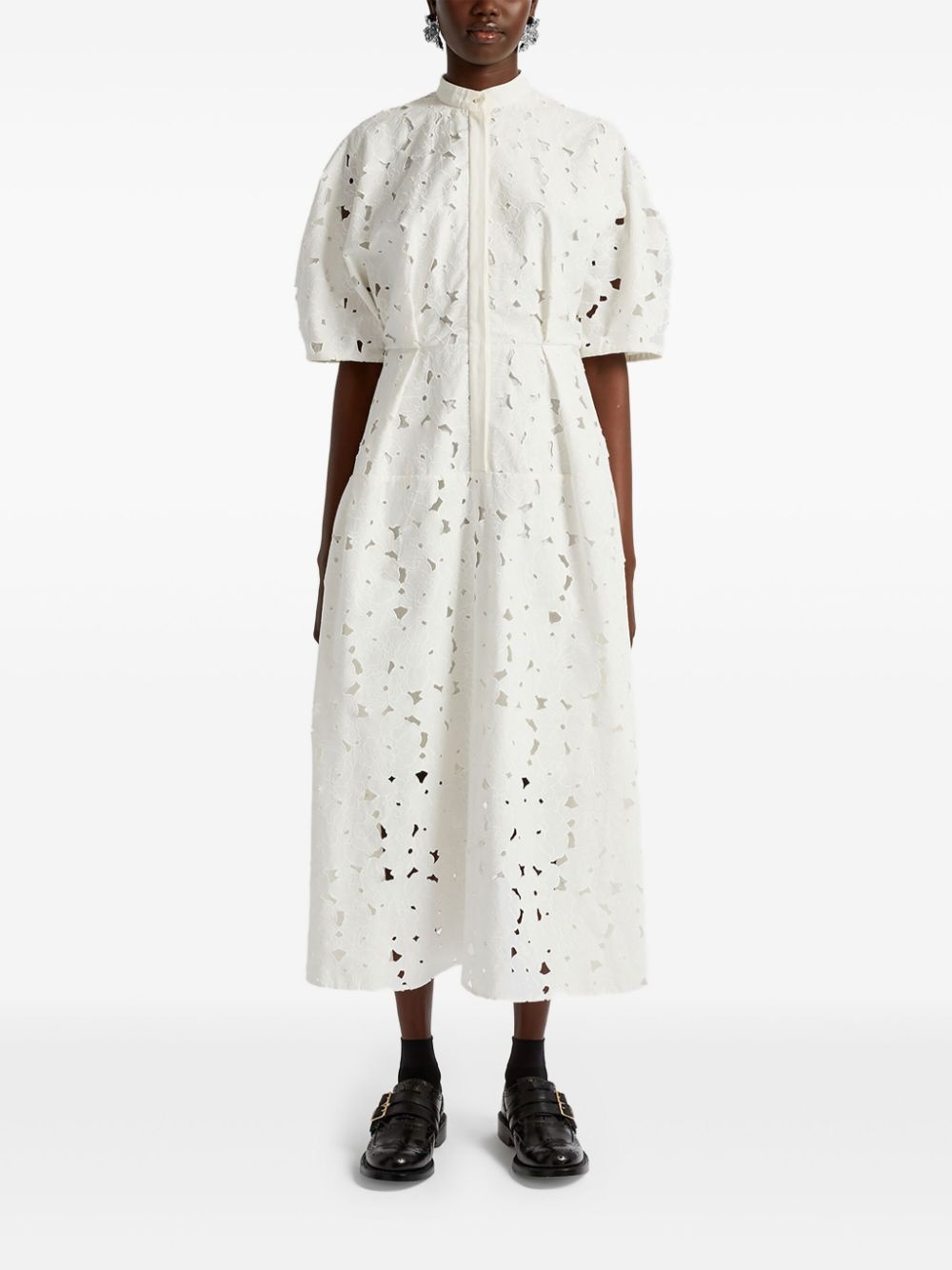 short-sleeve midi dress - 2