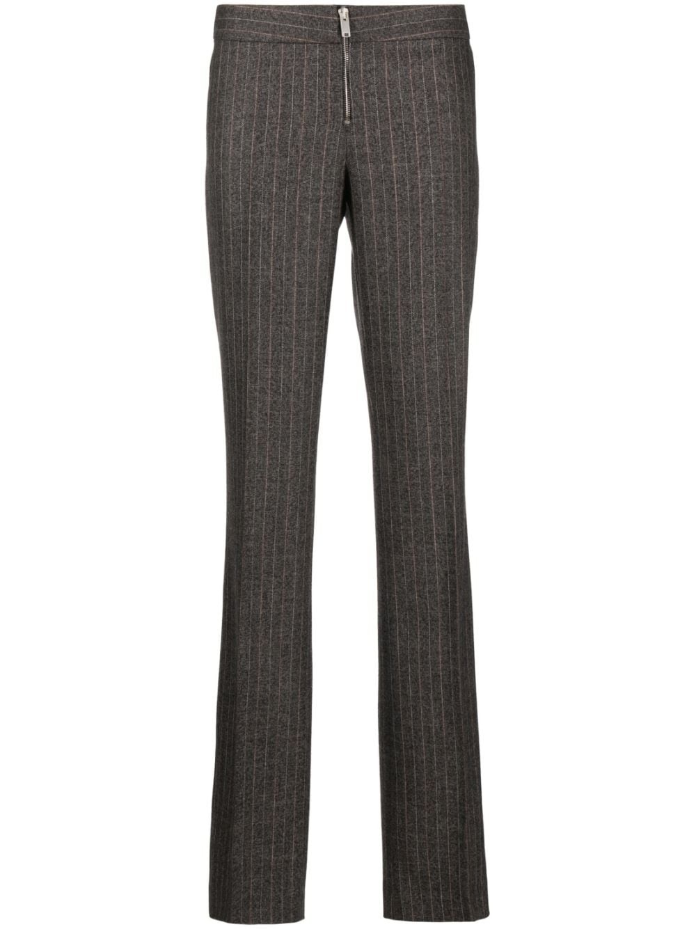 low-rise wool trousers - 1