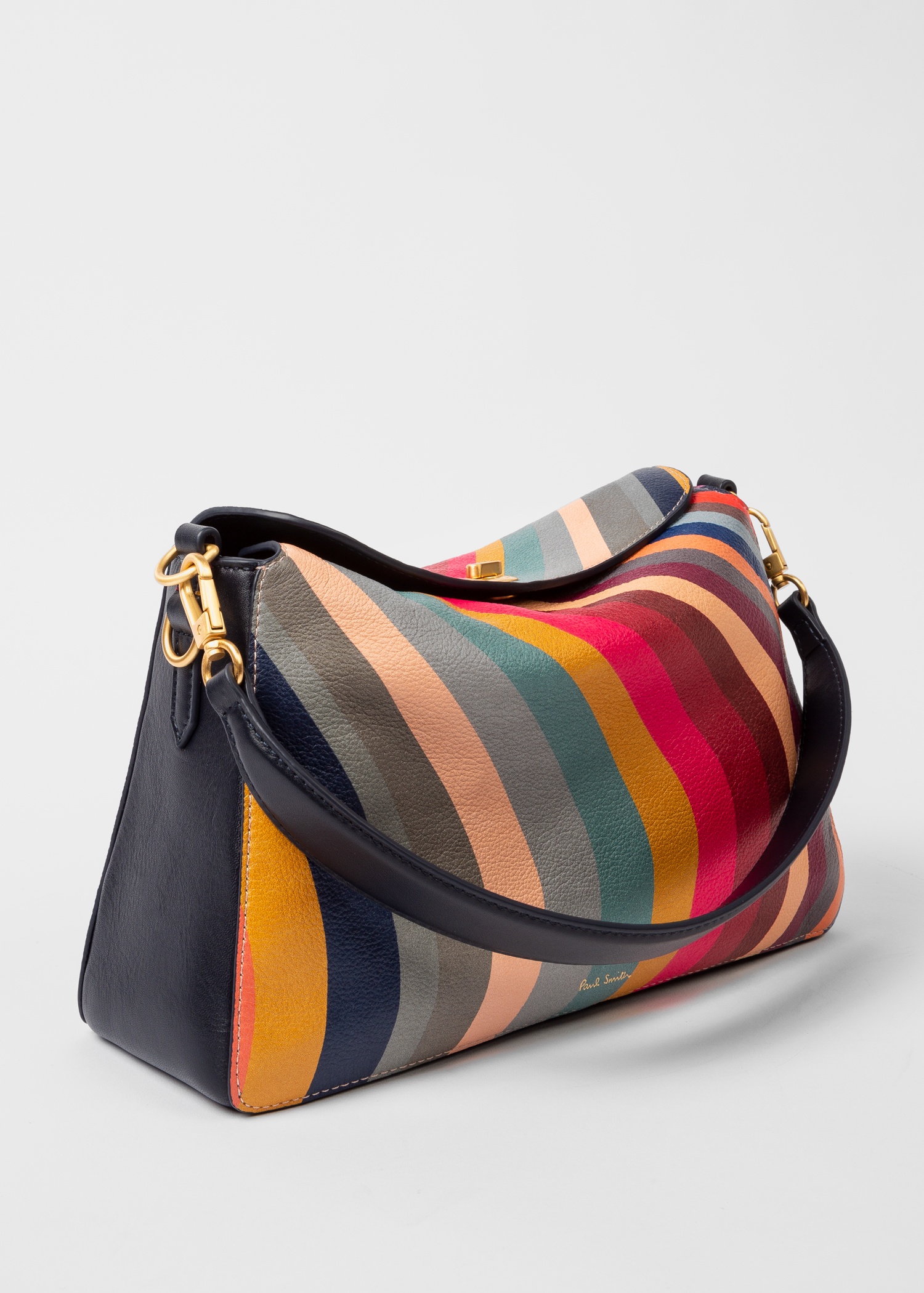 Leather 'Swirl' Shoulder Bag - 8