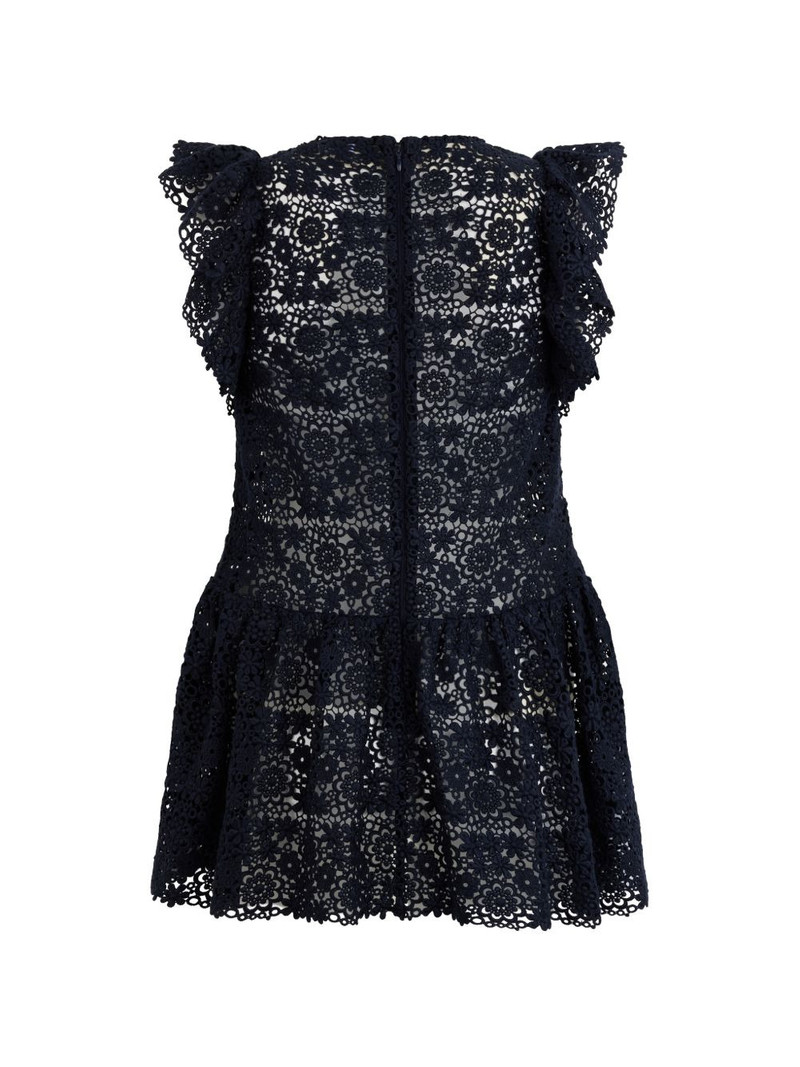 Valentino ruffled floral mini dress outlook