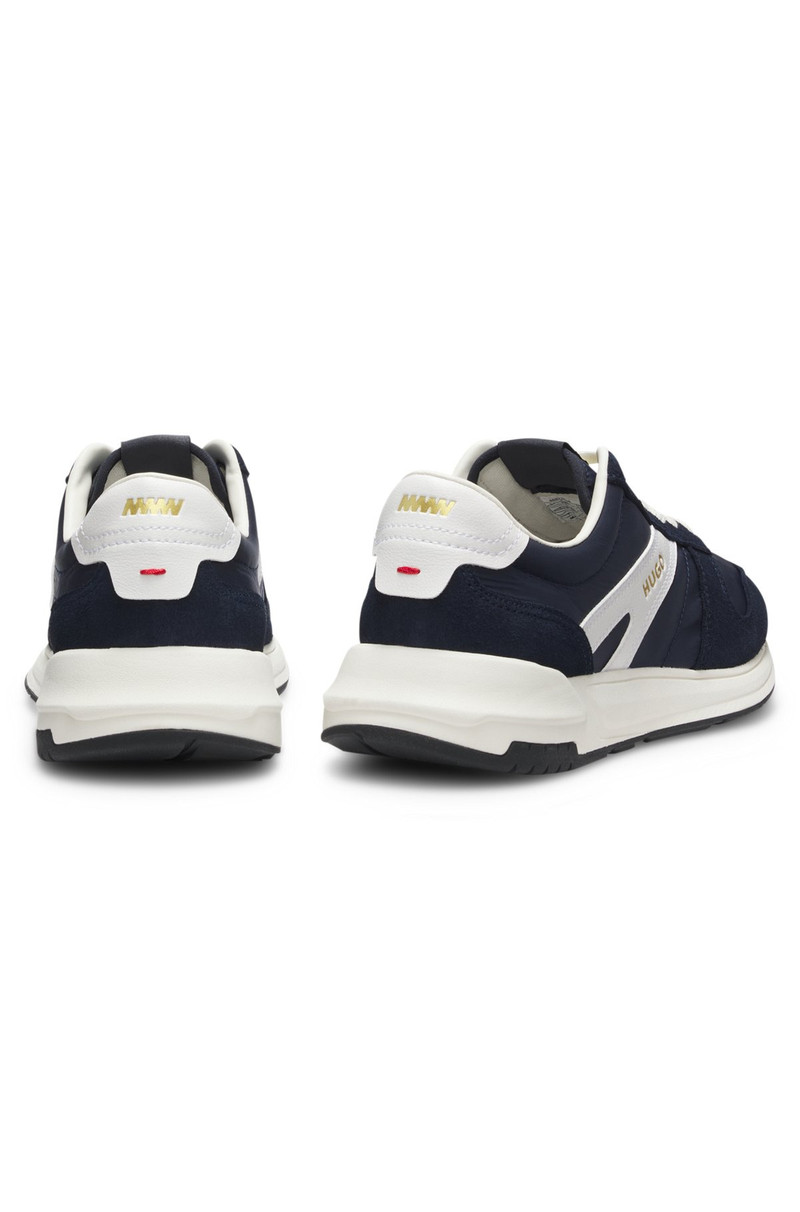HUGO SUEDE-TRIM SNEAKERS WITH LOGO DETAILS outlook