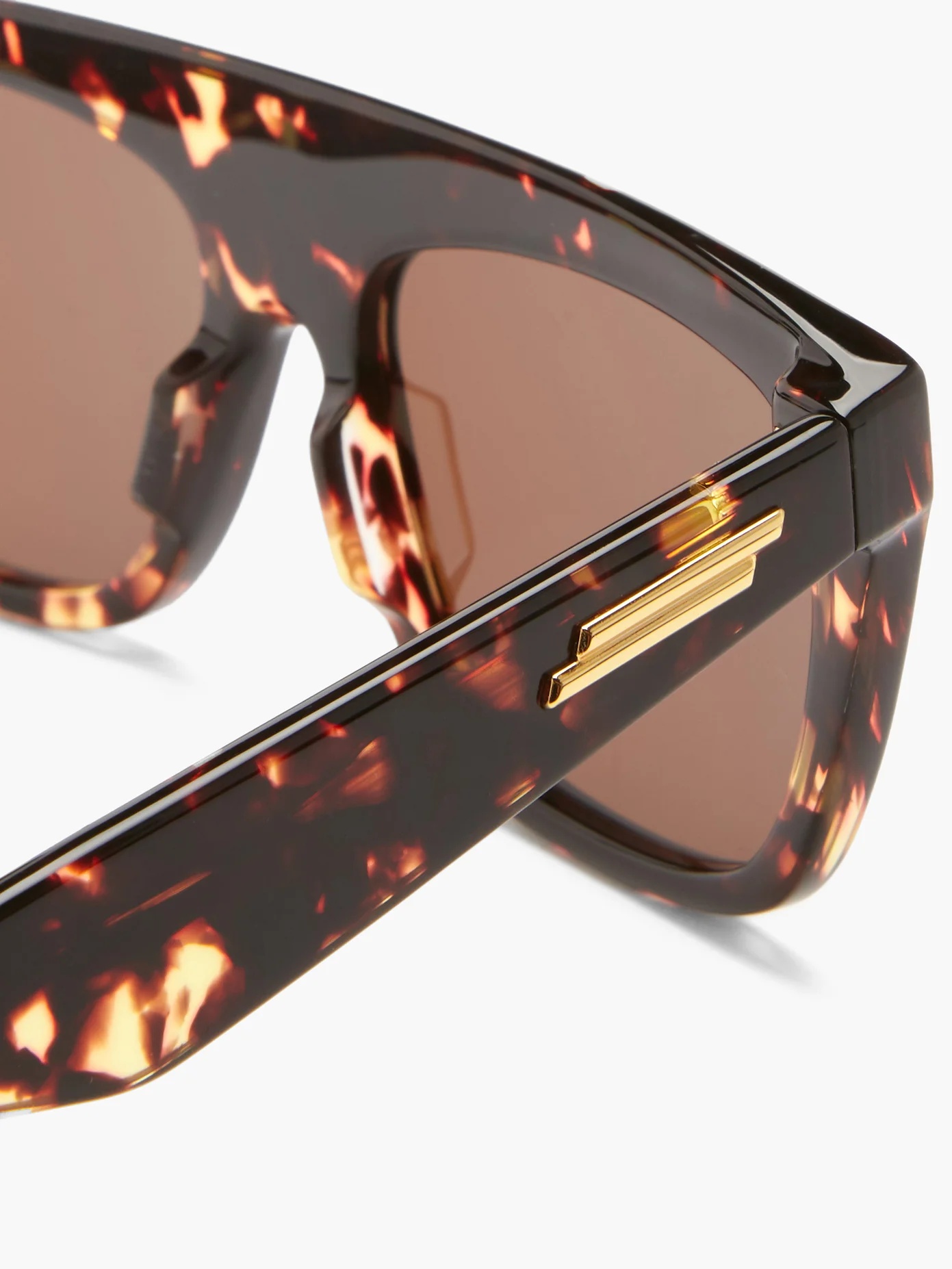 Flat-top tortoiseshell-acetate sunglasses - 4