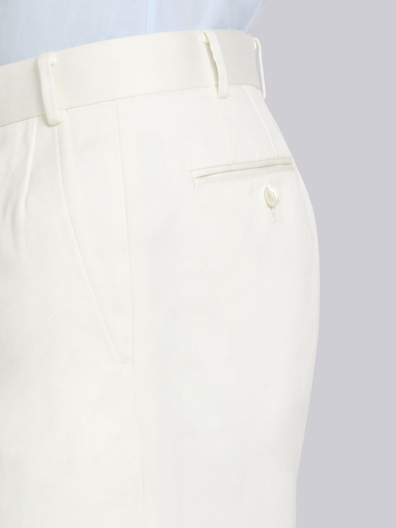 White Satin Stitch Floral Applique Knee Patch Unconstructed Belt Loop Trouser 5