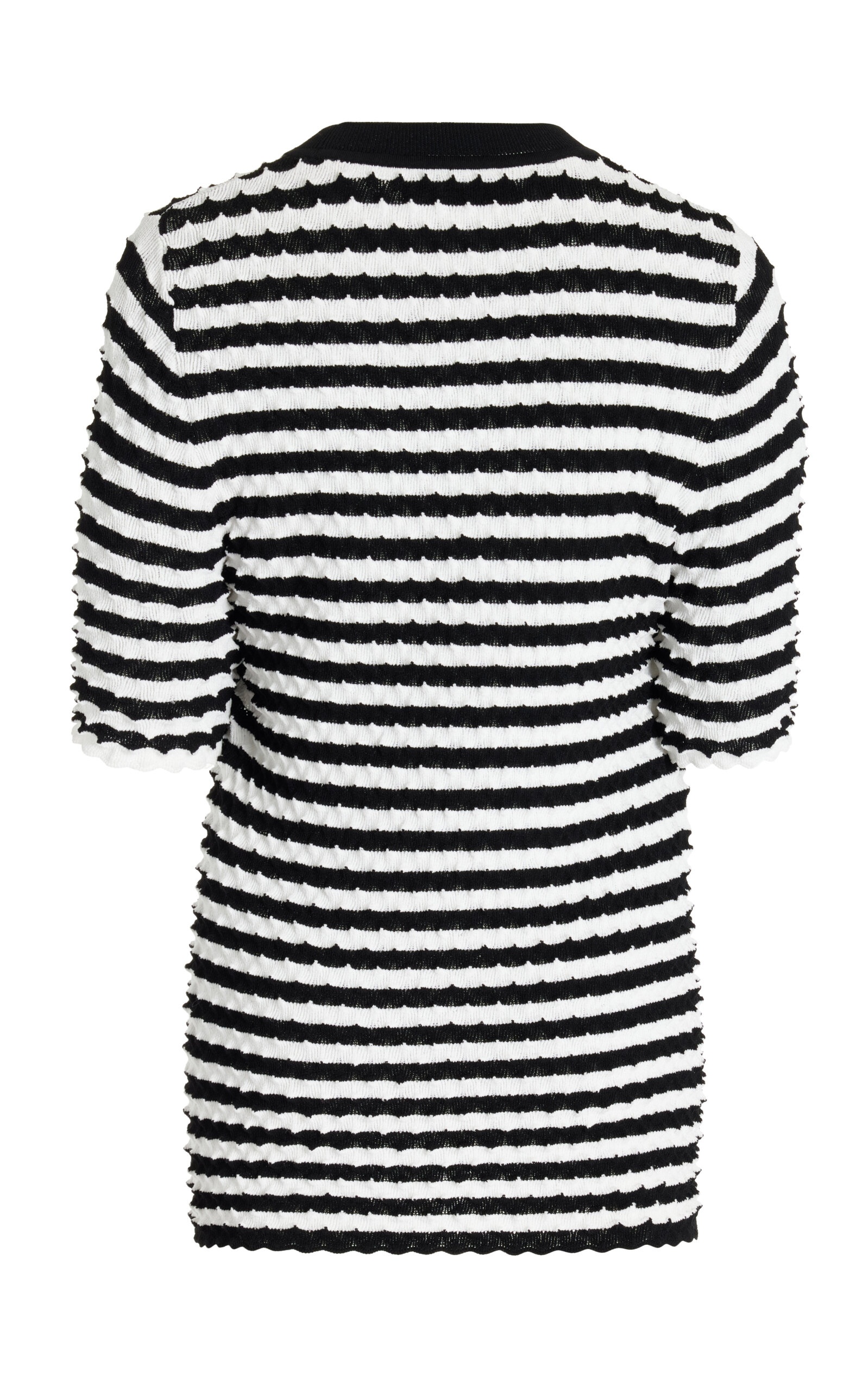 Elodie Striped Knit T-Shirt black/white - 2