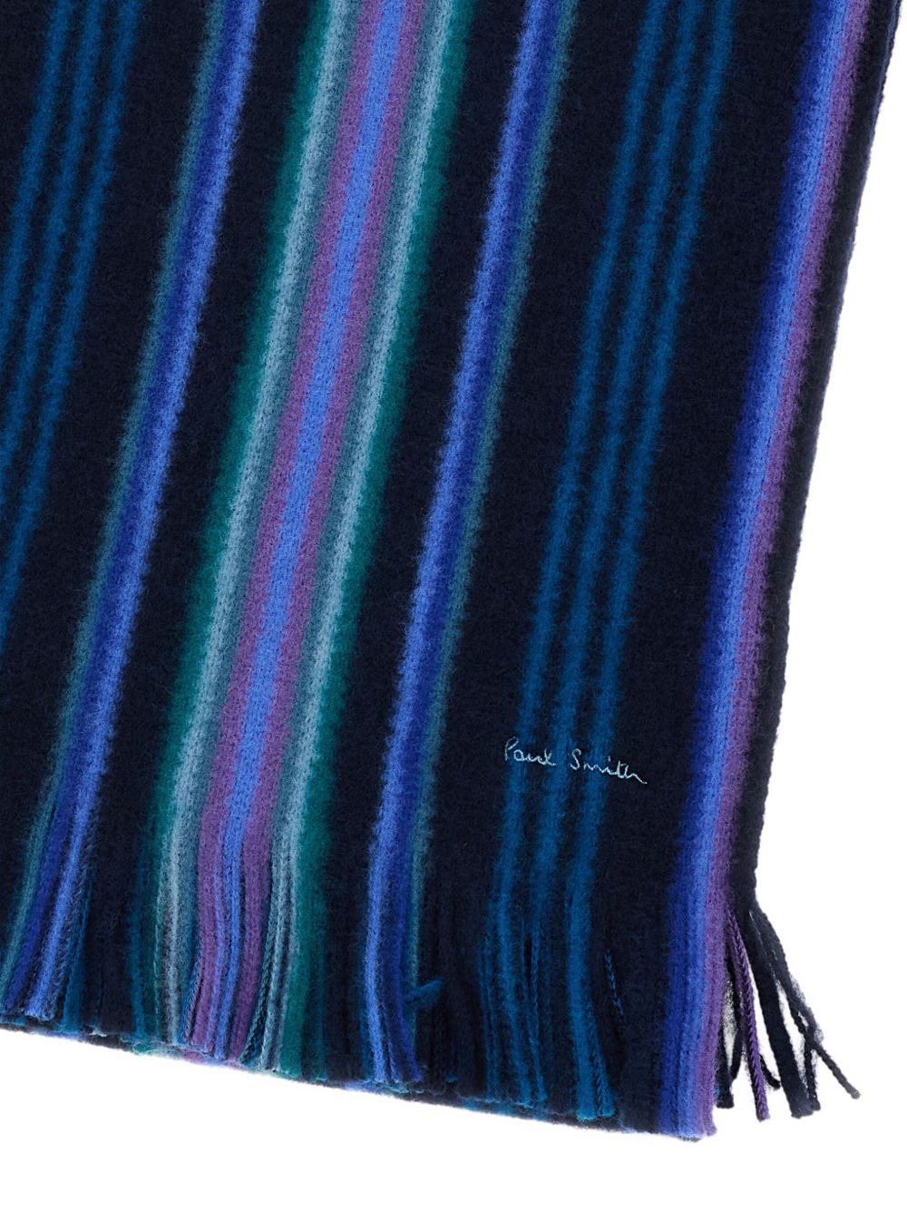 signature-stripe wool scarf - 2