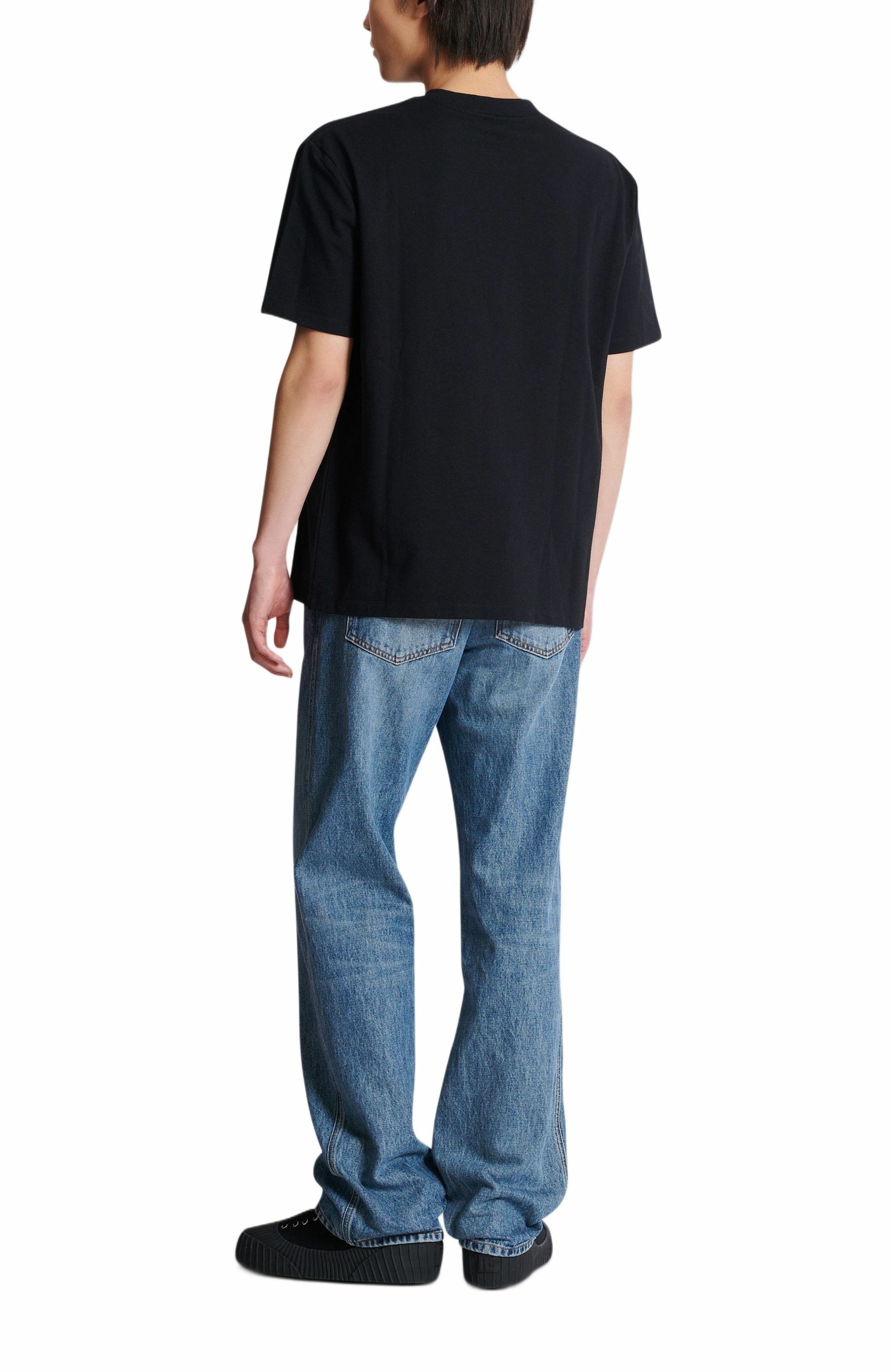Balmain Lettre flocked T-shirt in Blue at Nordstrom - 3