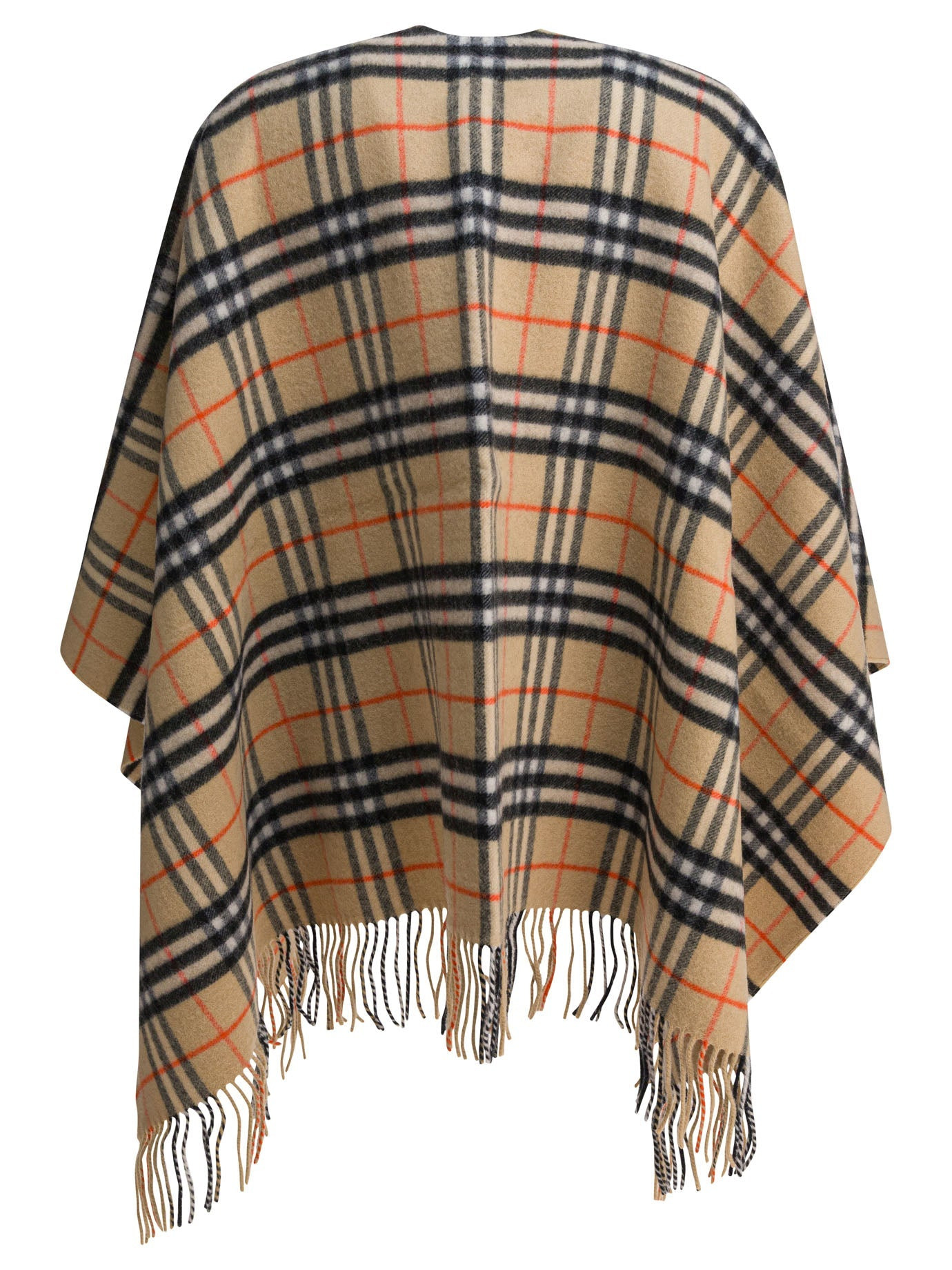 Burberry Women "Check" Wool And Cashemre Cape - 2