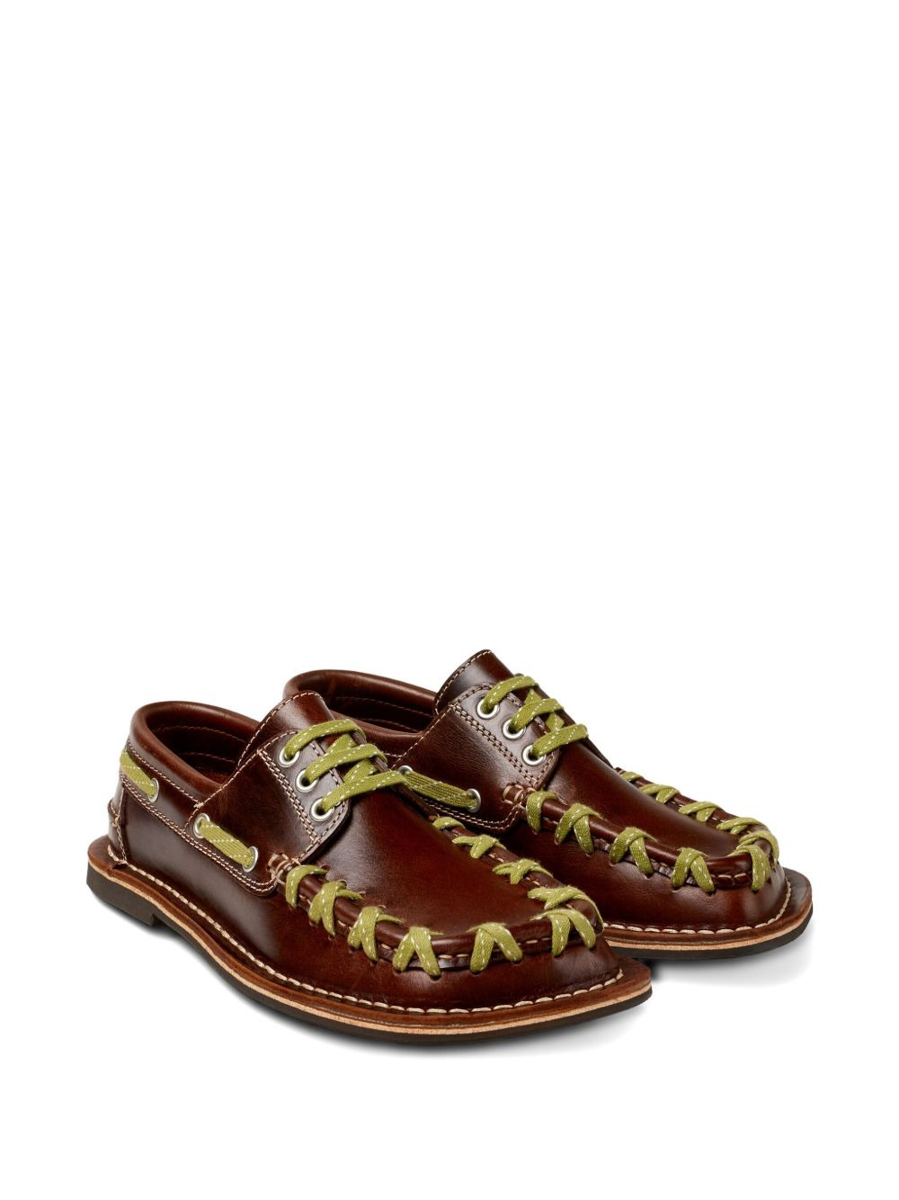 Eki leather lace-up boat shoes - 2