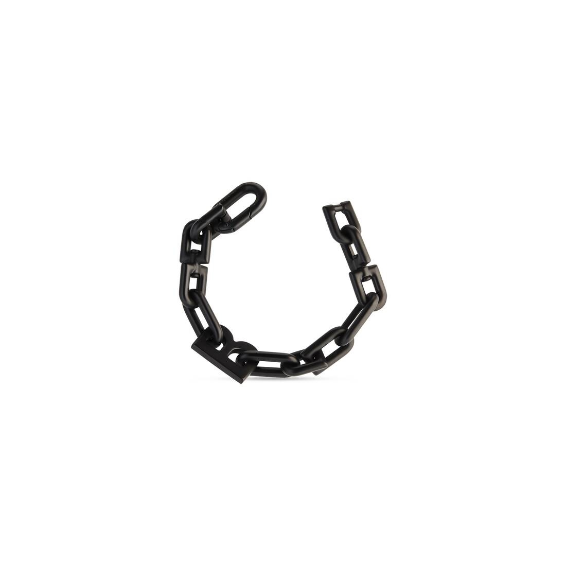 B Chain Thin Bracelet  in Black - 2