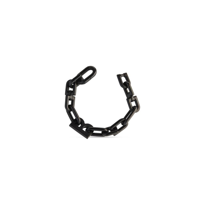 BALENCIAGA B Chain Thin Bracelet  in Black outlook