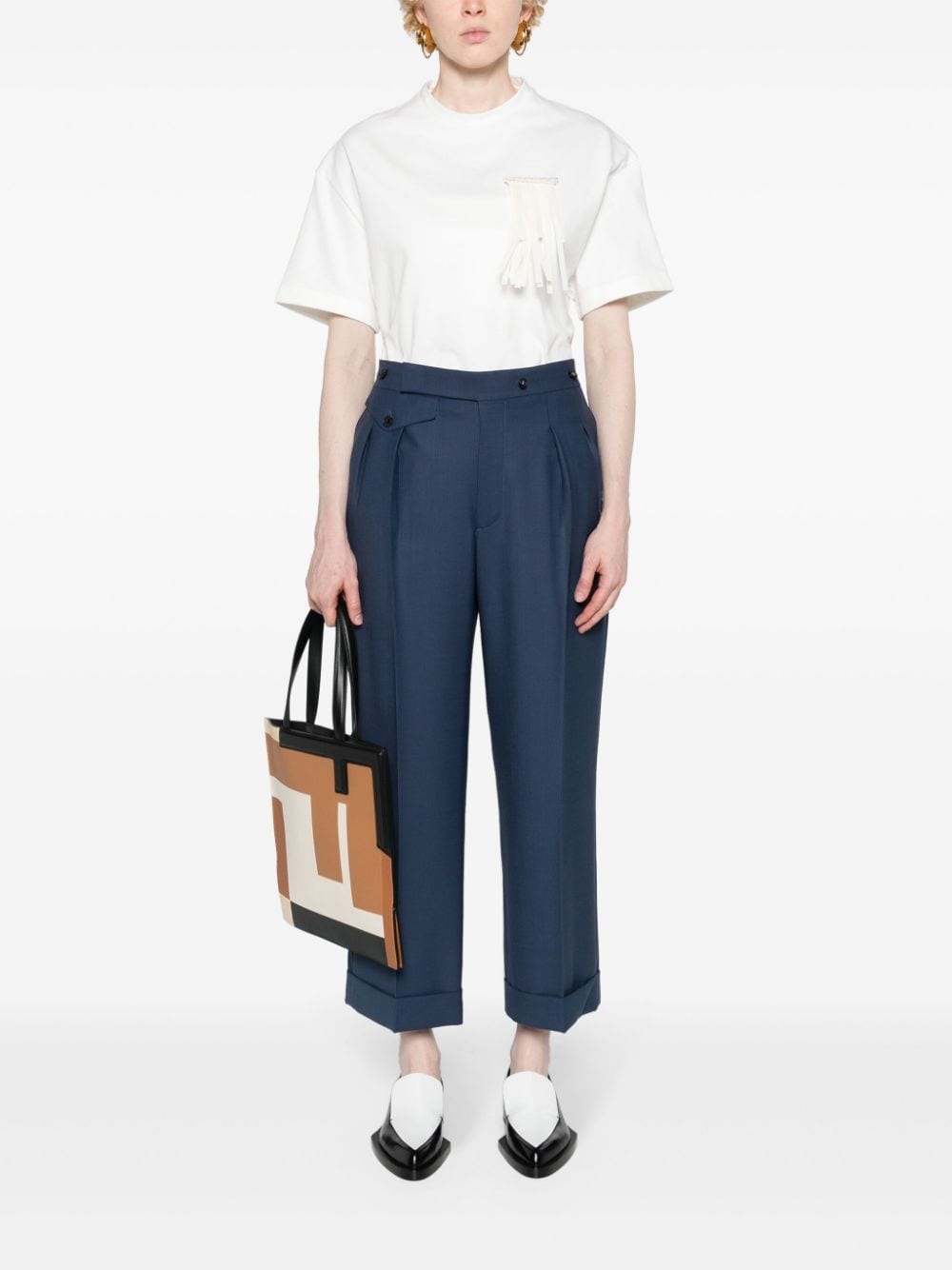 cropped tailored trousers - 2