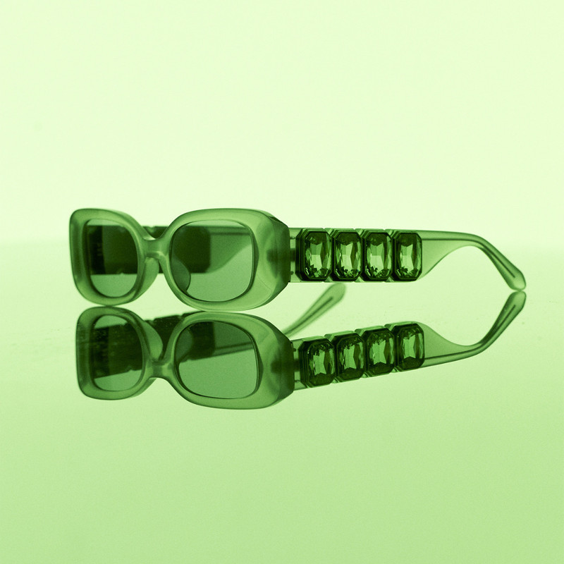 LF X NIMA BENATI | THE LOLA IN TRANSLUCENT GREEN & GEMSTONE - 1