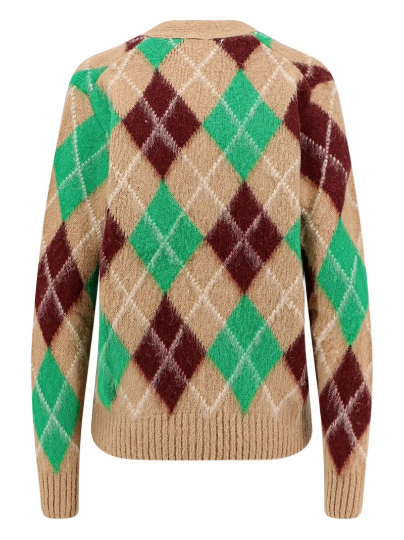 Aspesi argyle-pattern wool cardigan outlook