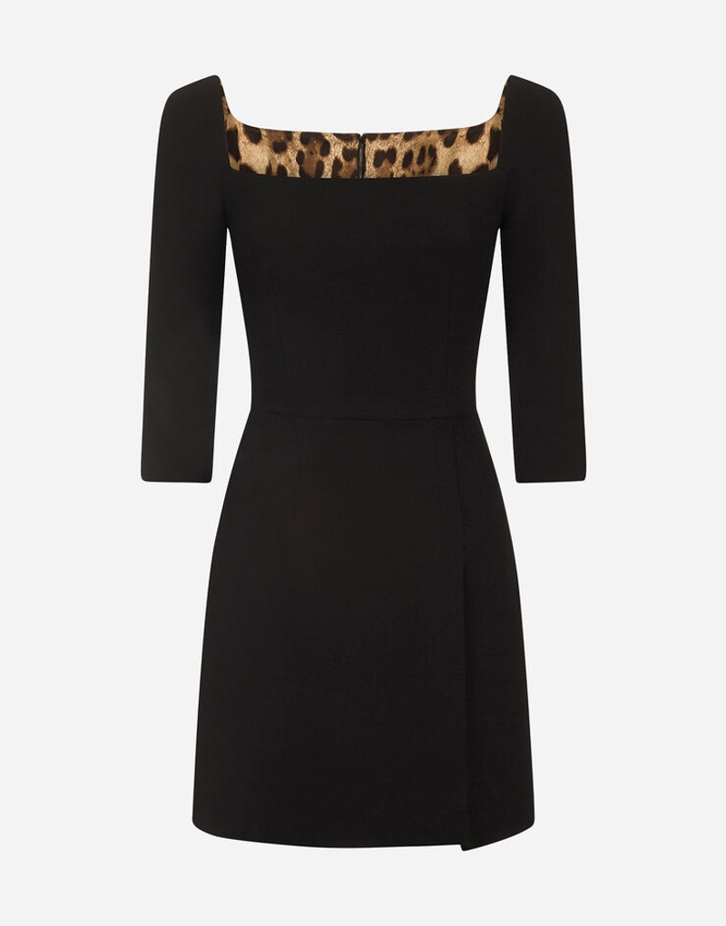 Short double crepe dress 1