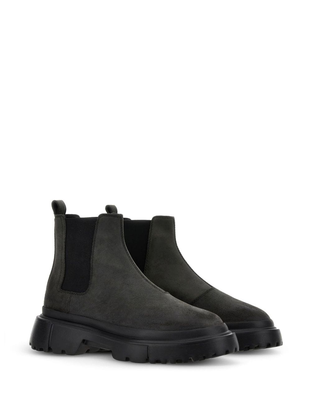 Chelsea round-toe suede boots - 2