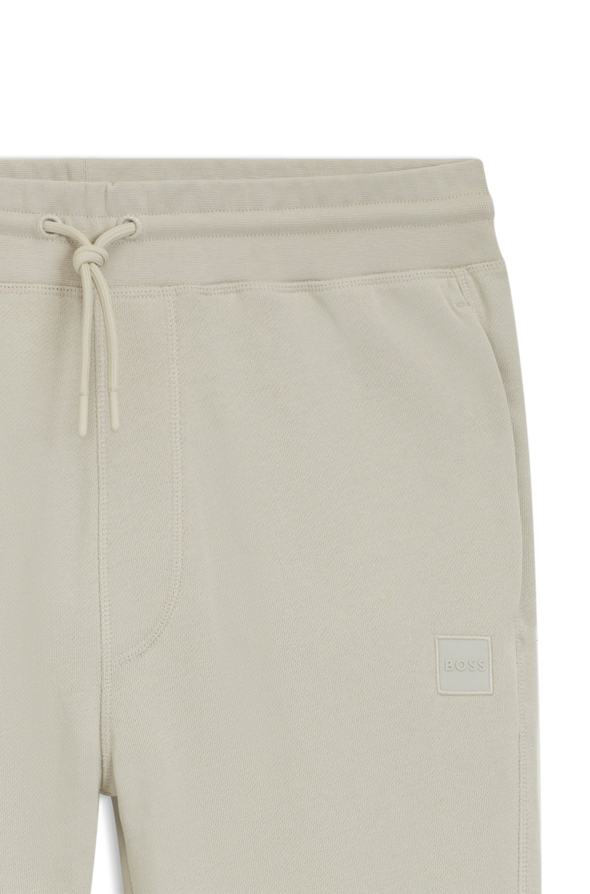 COTTON-TERRY TRACKSUIT BOTTOMS WITH LOGO PATCH - 6