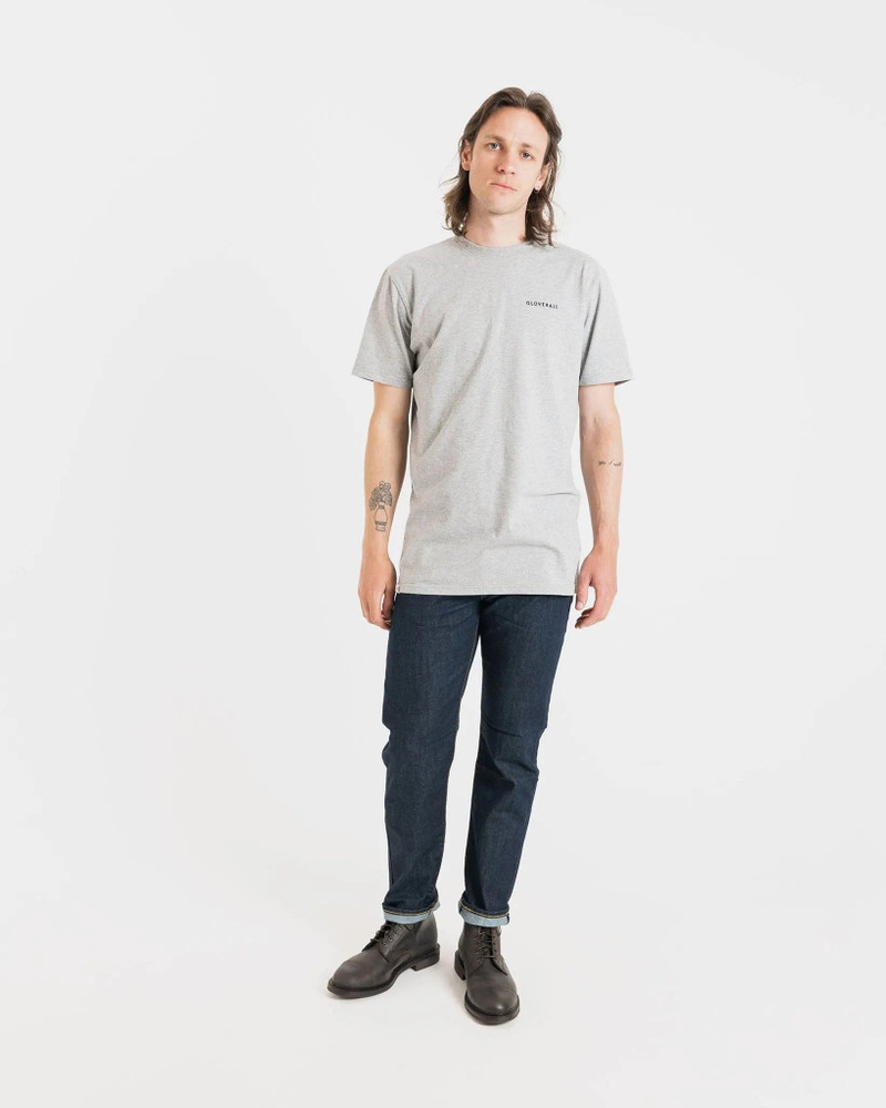 Men's Embroidered Organic Cotton T-Shirt Grey 3