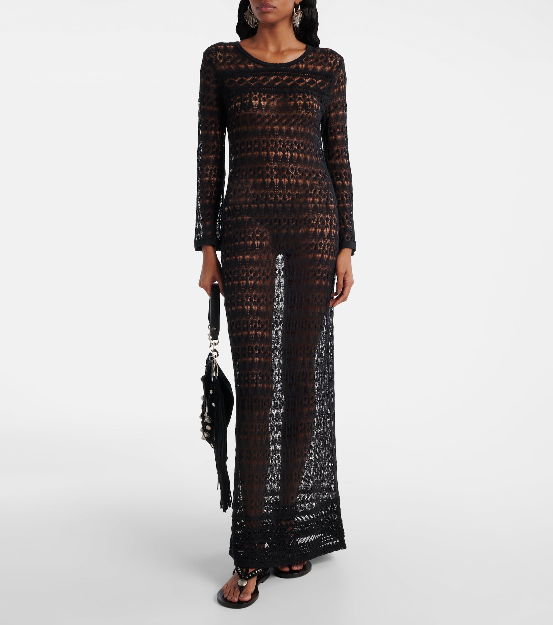 Paloma crochet cotton-blend maxi dress - 2