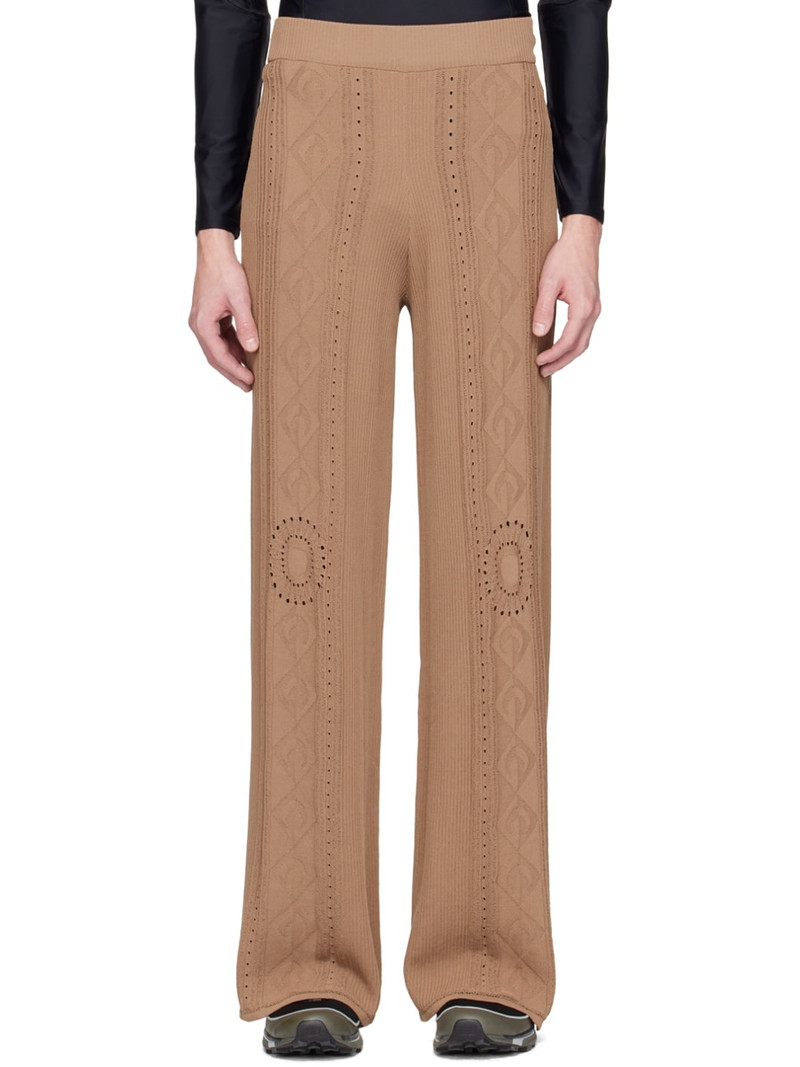 Beige Distressed Lounge Pants 1
