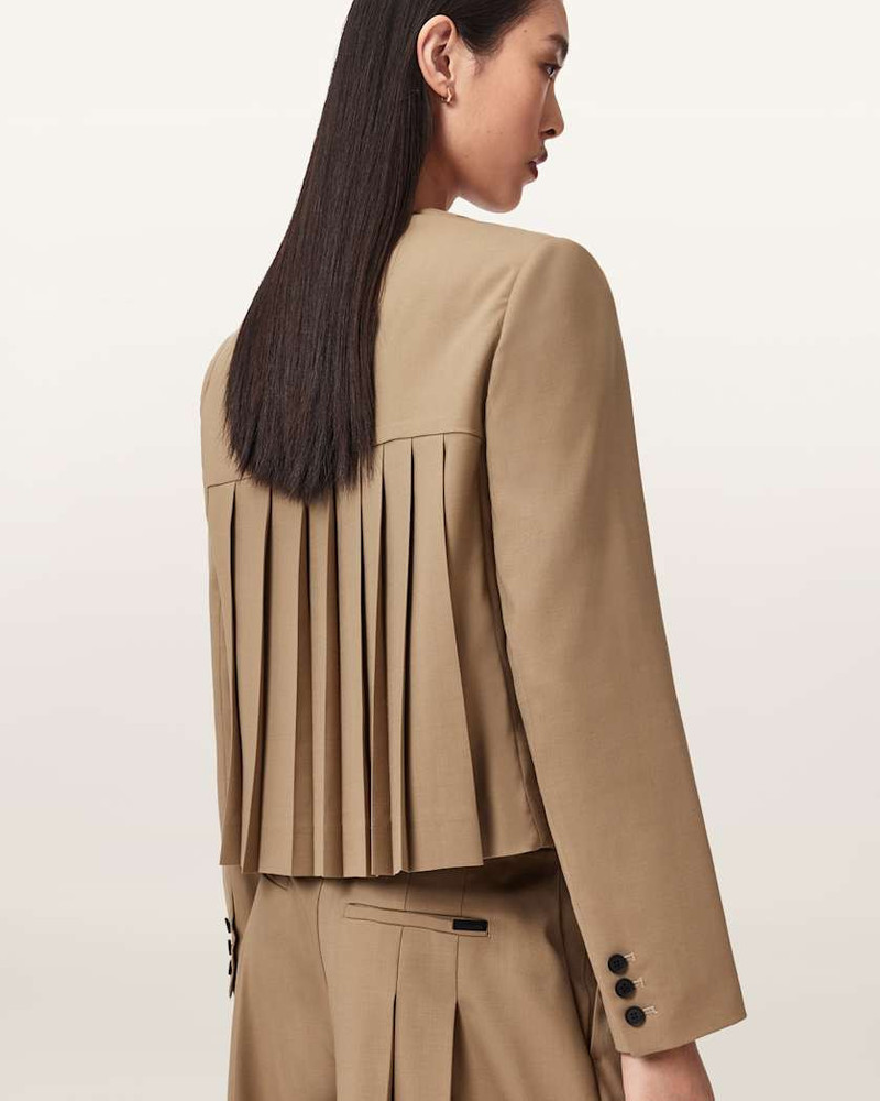 POPPY SINGLE BREASTED PLEATED BLAZER 3