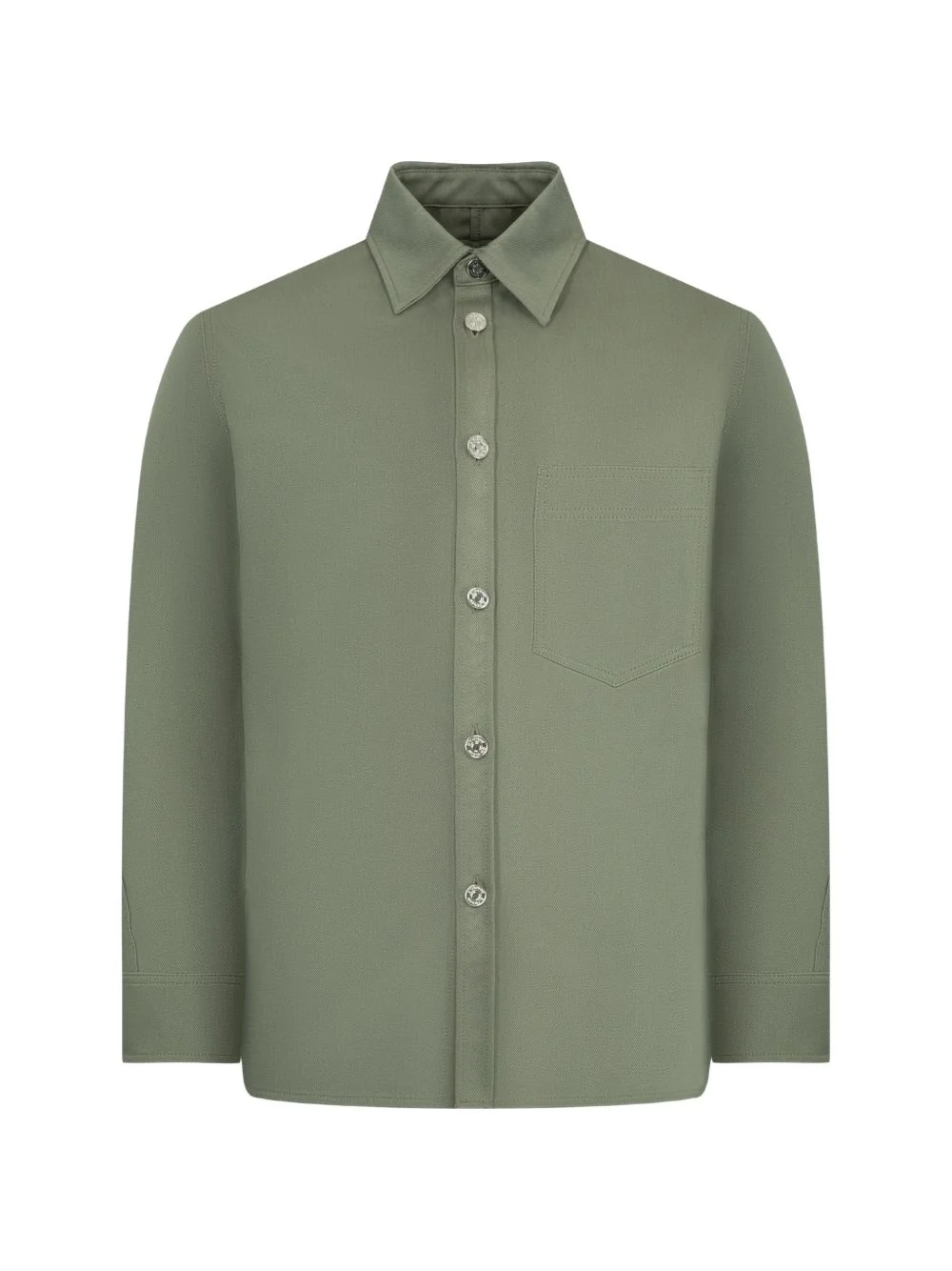 logo-patch shirt jacket - 1
