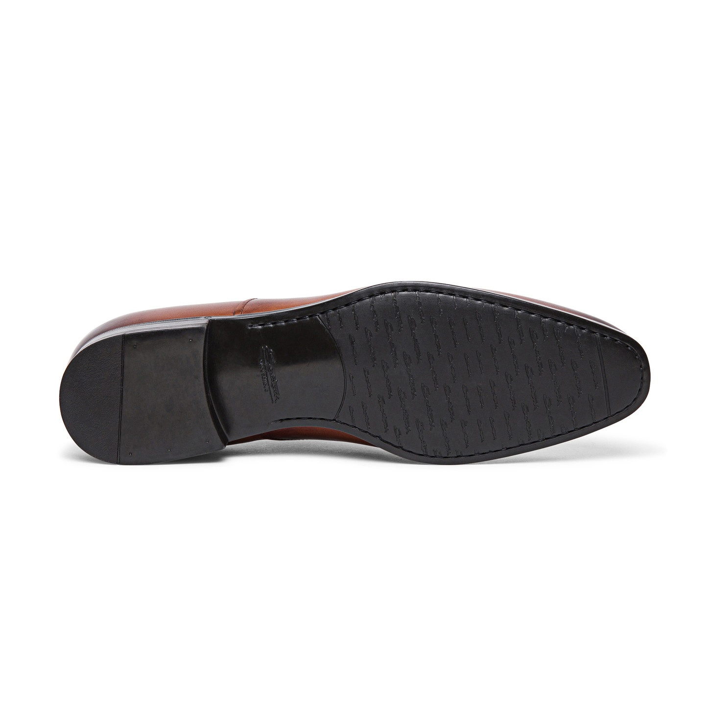 Men's polished brown leather derby shoe - 3