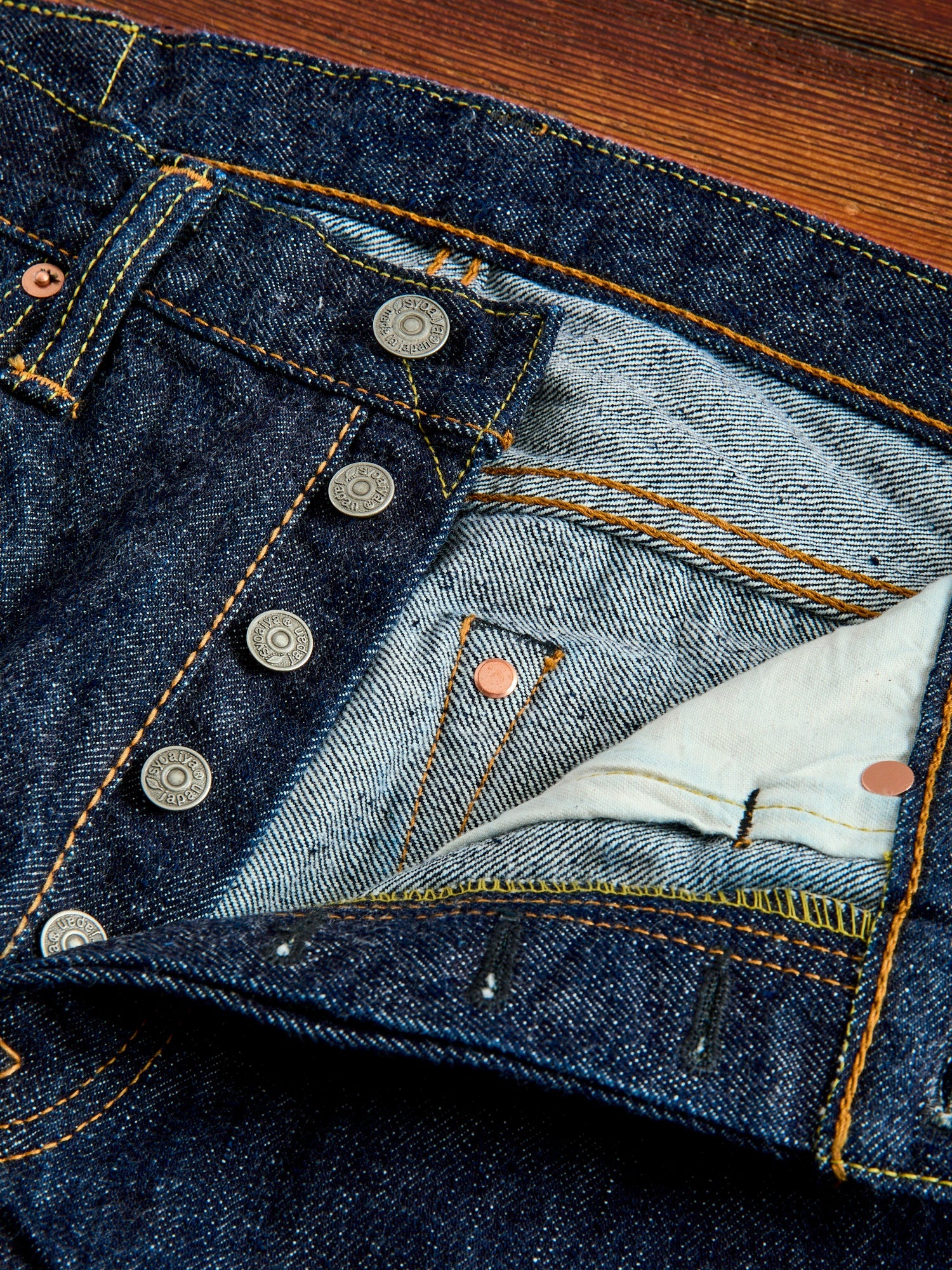 PBE-003 17oz Beige Core Pop-up Selvedge Denim - Regular Straight Fit - 10
