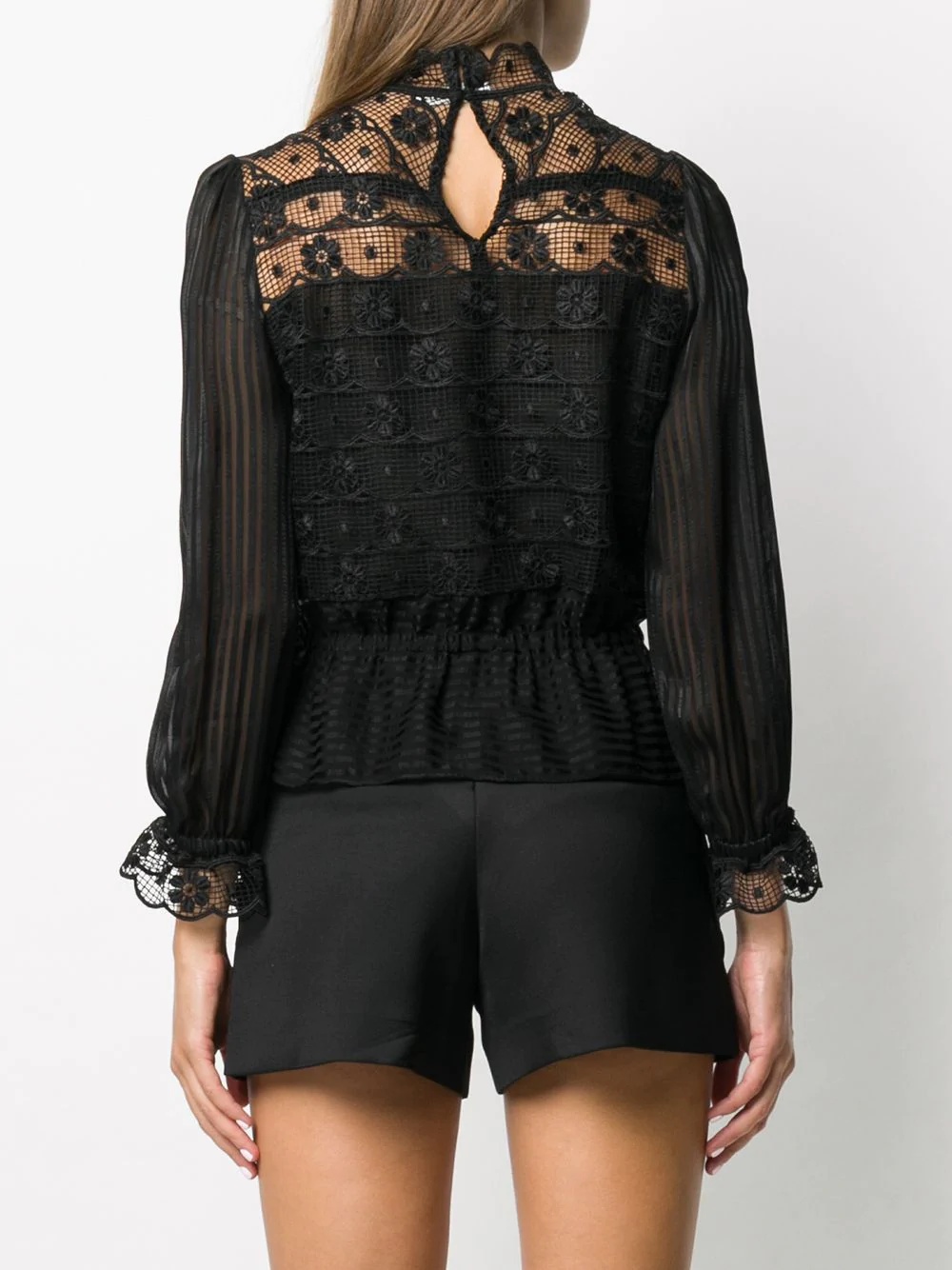 embroidered lace blouse - 4