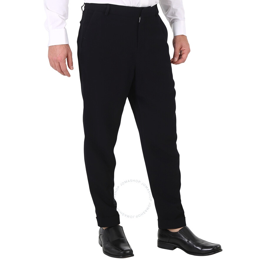 Balmain Men's Black Straight-leg Crepe Trousers - 5