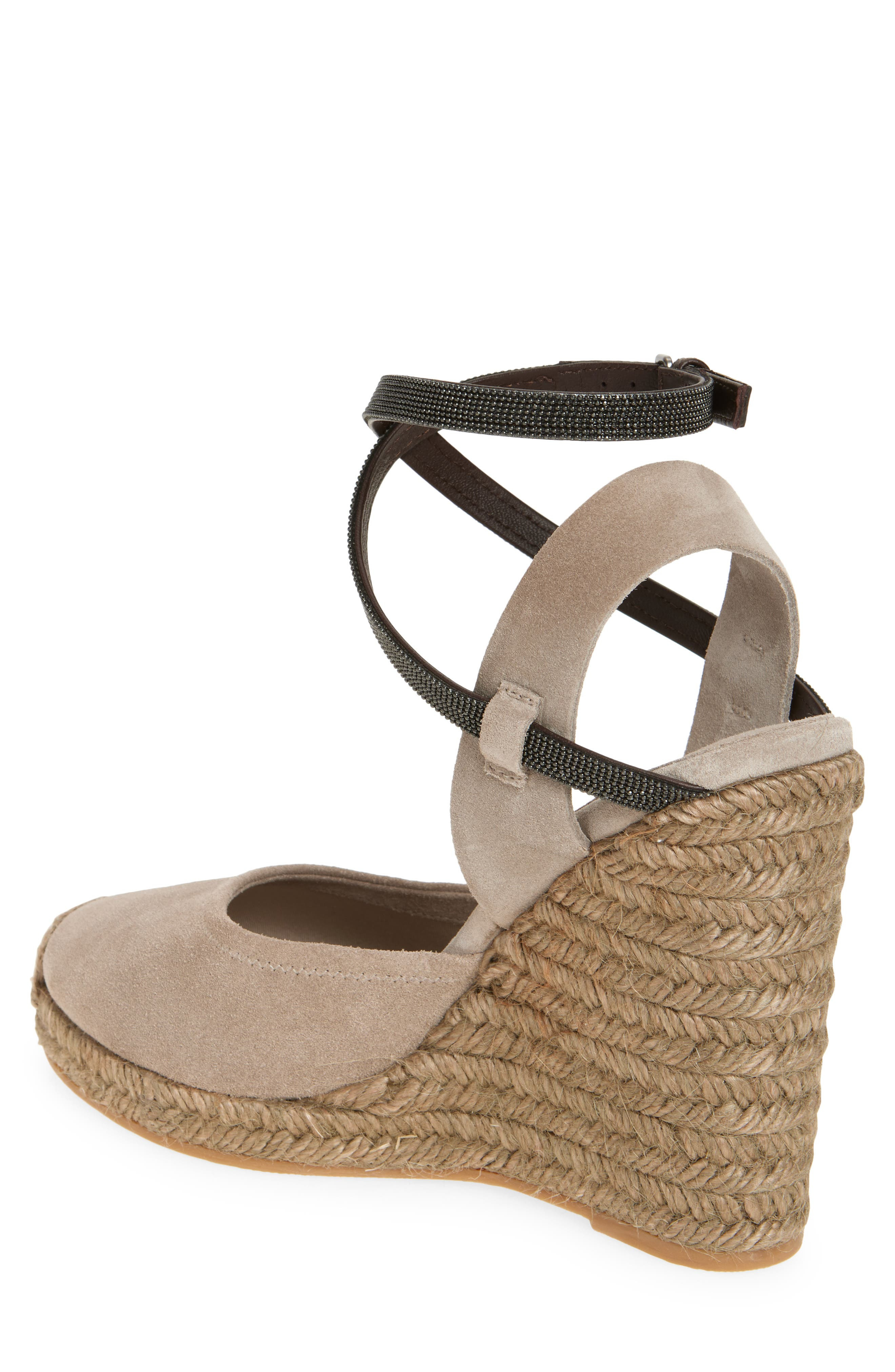 Monili Trim Espadrille Wedge Sandal - 2