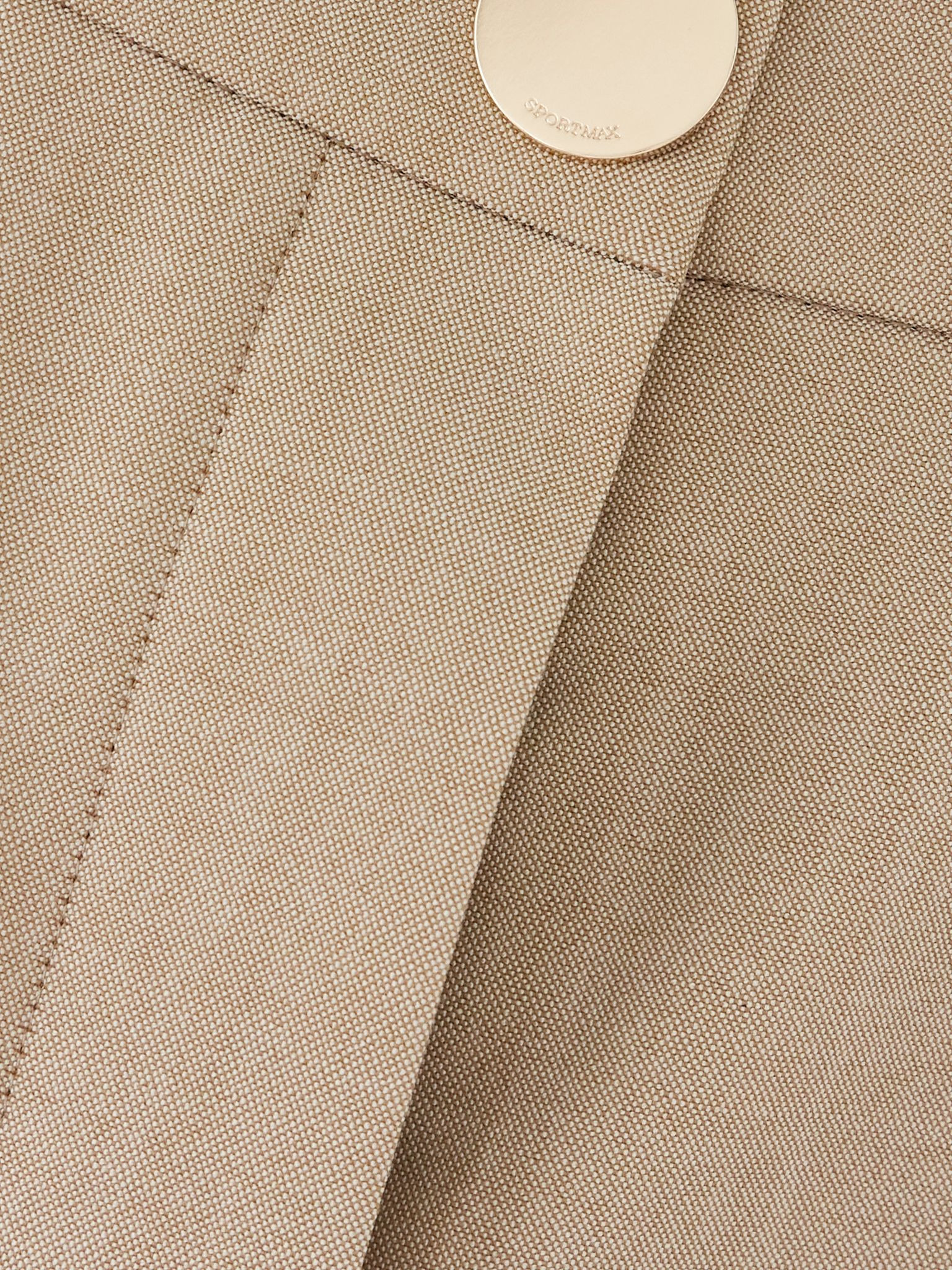 Salvo pleated grain de poudre wool wide-leg pants Beige - 5