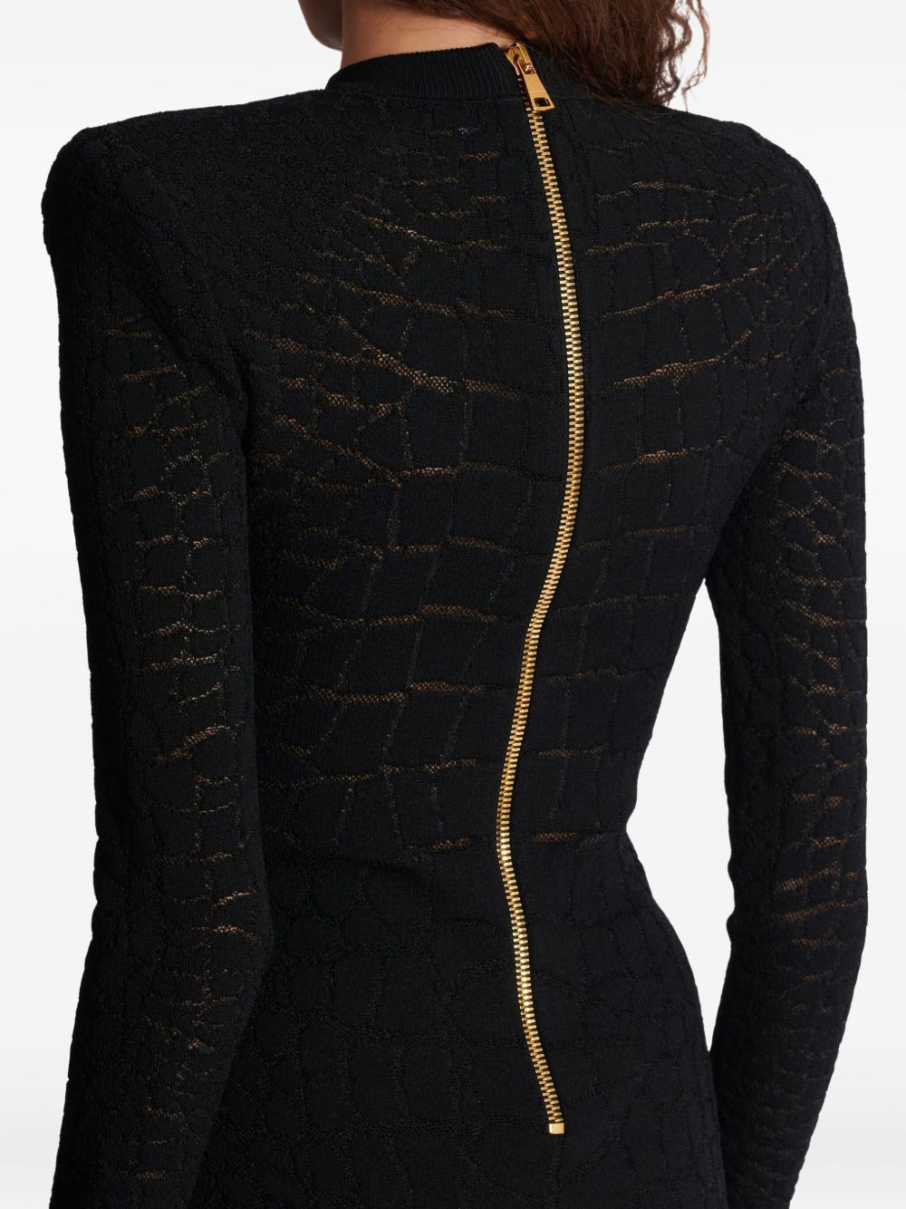 sequin-embellished knit mini dress - 5