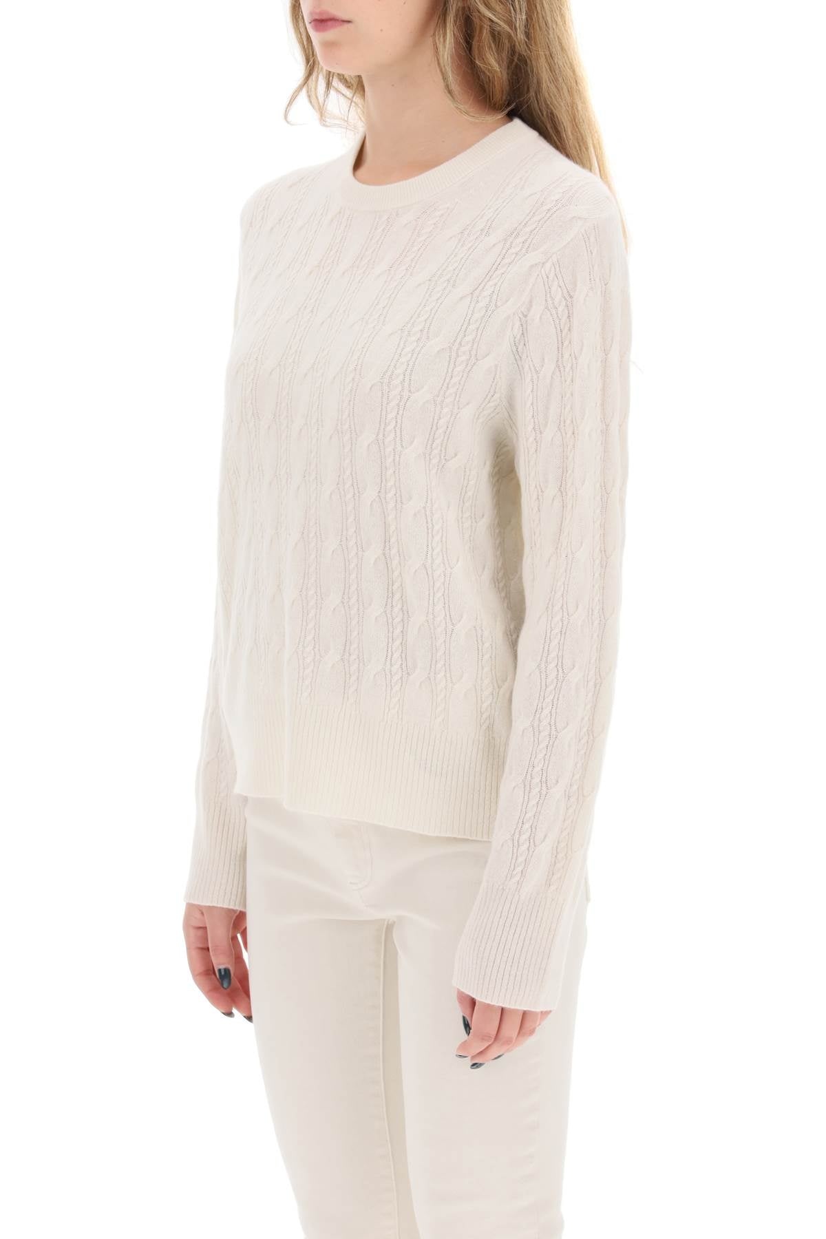 Twin Cable Cashmere Sweater - 4