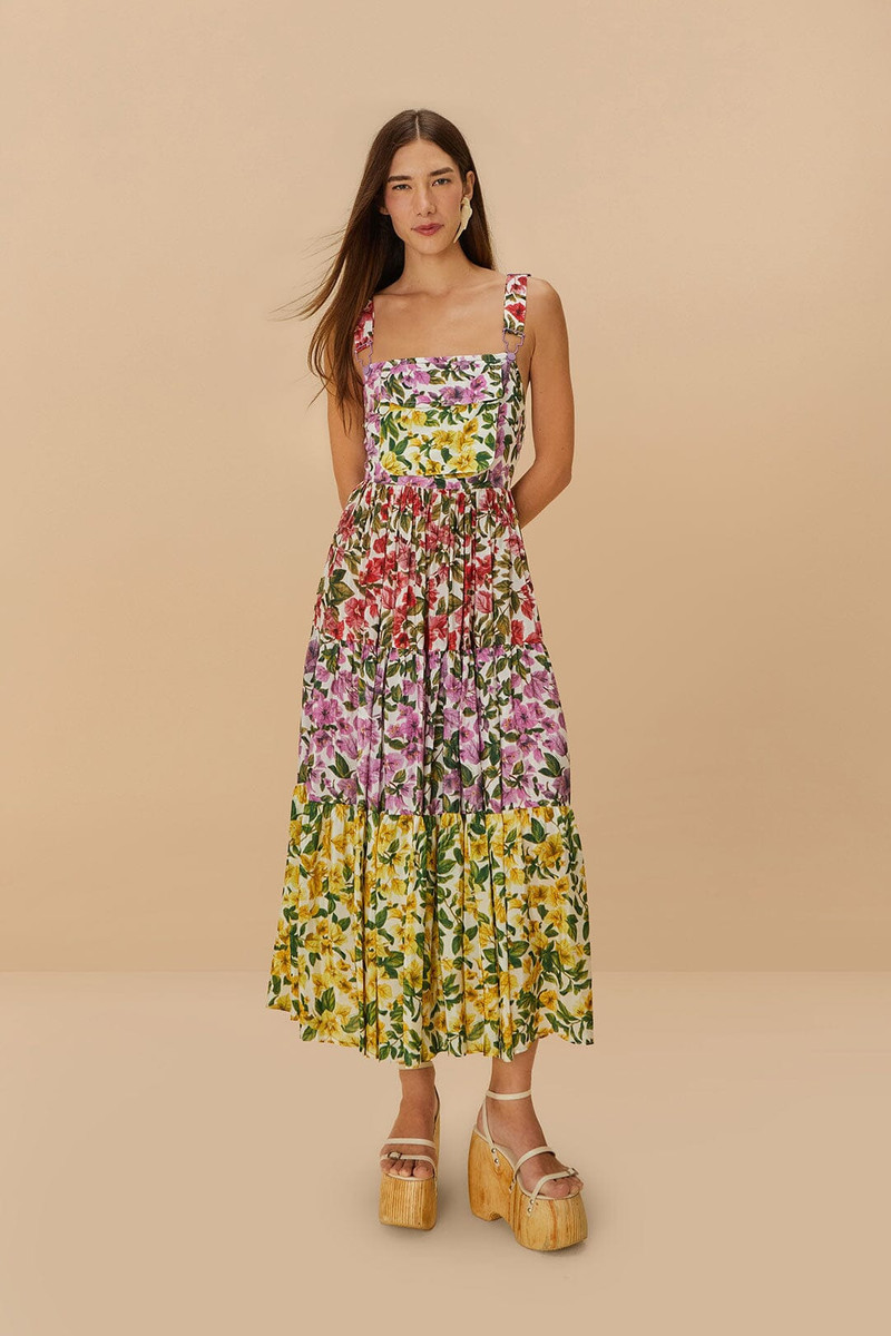 Mixed Bougainvillea Sleeveless Maxi Dress 1