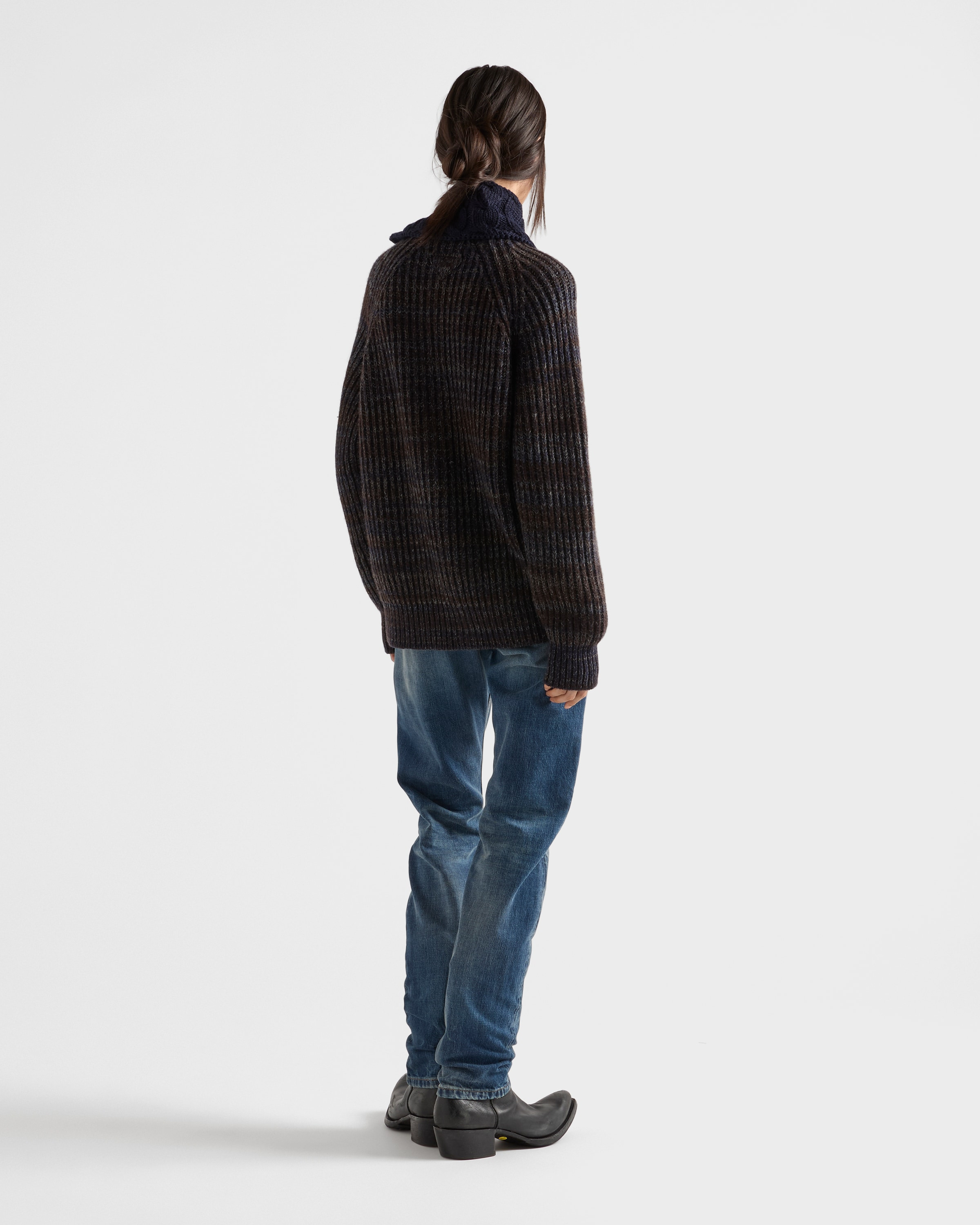 Mouliné wool cardigan - 5