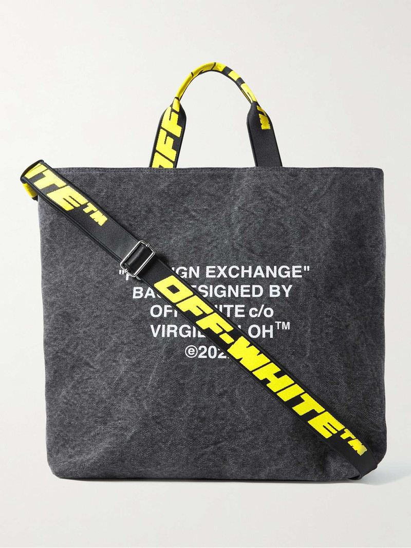 Hard Core Printed Webbing-Trimmed Canvas Tote 1
