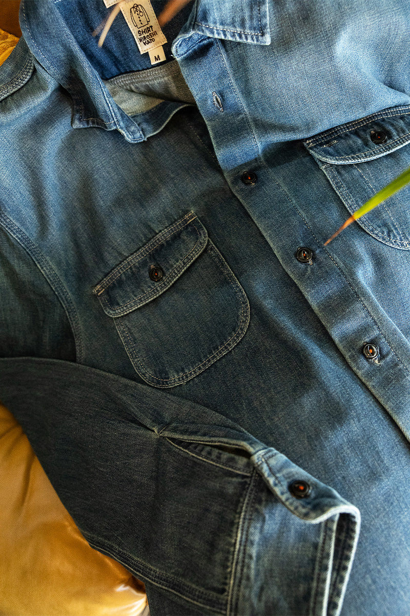 HIROSHI KATO The Brace Shirt  7oz Denim - Craig outlook