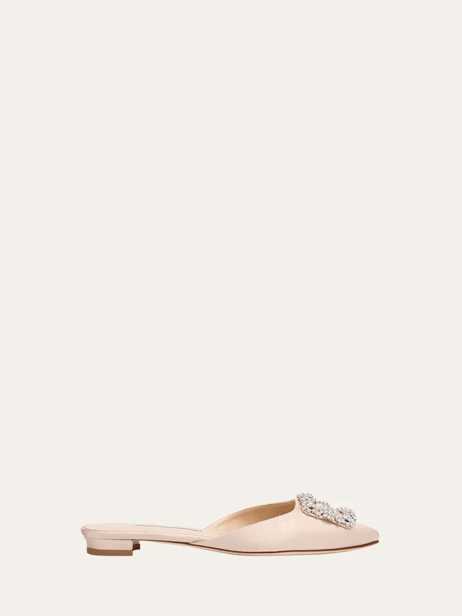 Hangisi Satin Ballerina Flats - 1