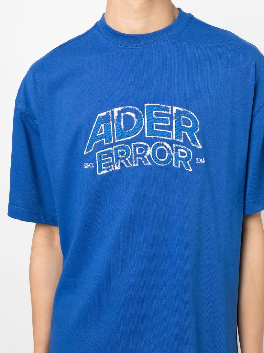 logo-embroidered drop shoulder T-shirt - 5