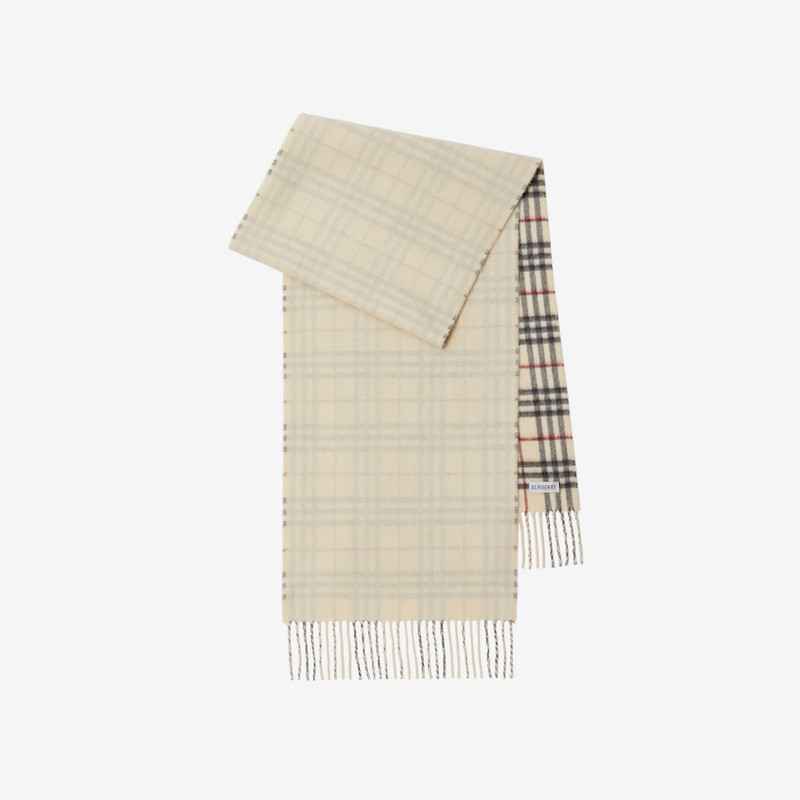 Check Cashmere Reversible Scarf 1