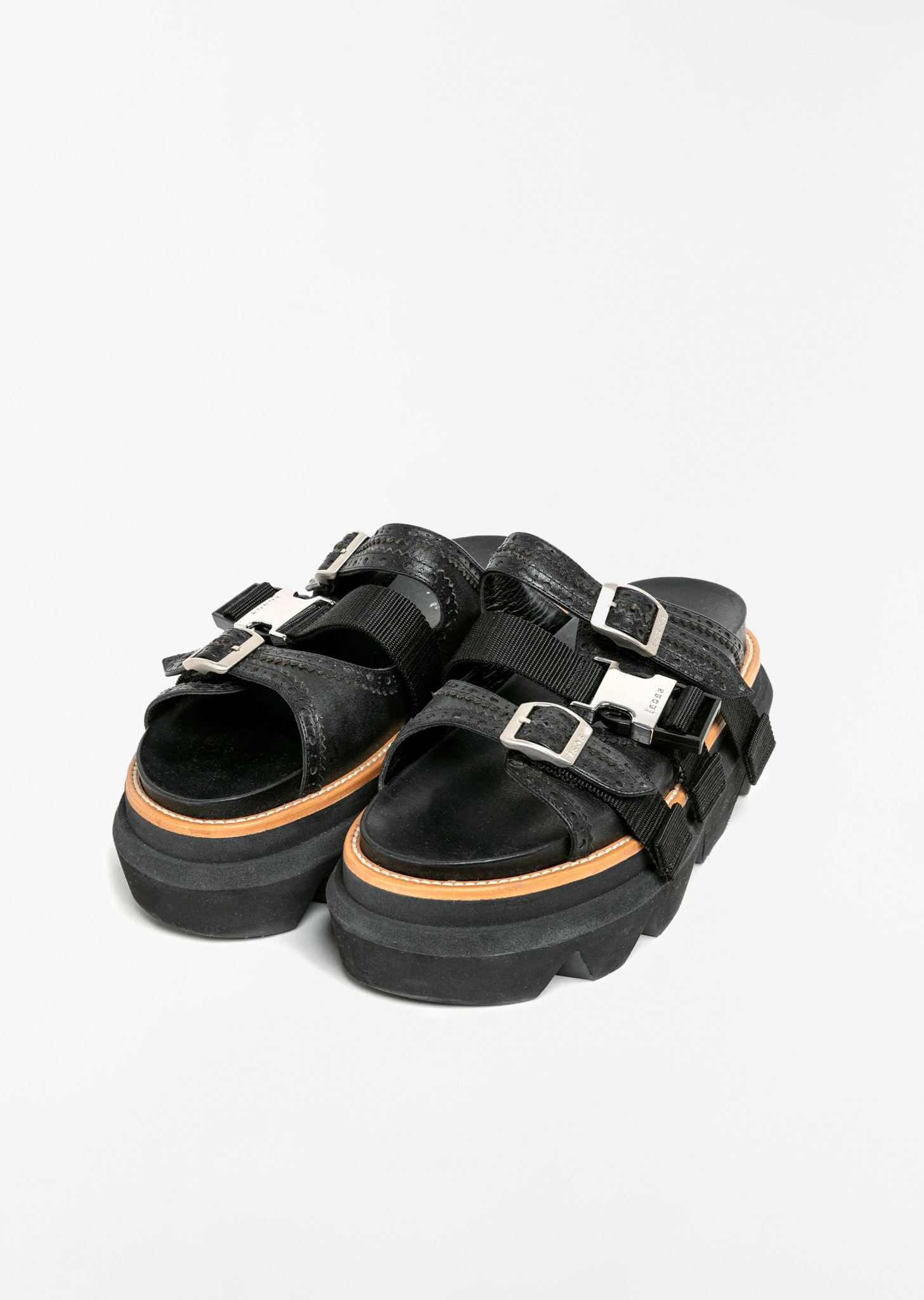 Wingtip Leather Sandals - 2
