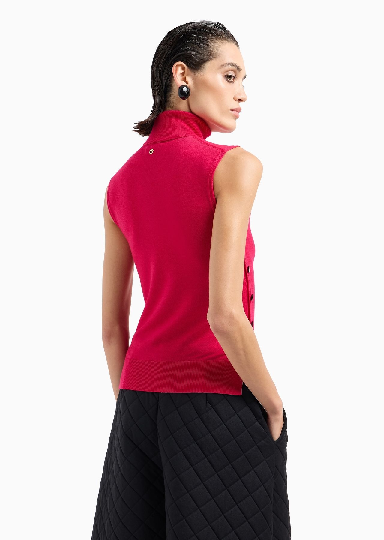 Virgin wool mock-neck top - 5