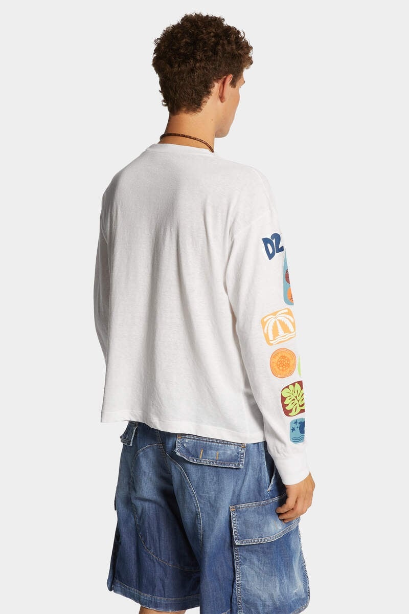 SUMMER LOVERS LOOSE FIT PRINTED T-SHIRT - 4
